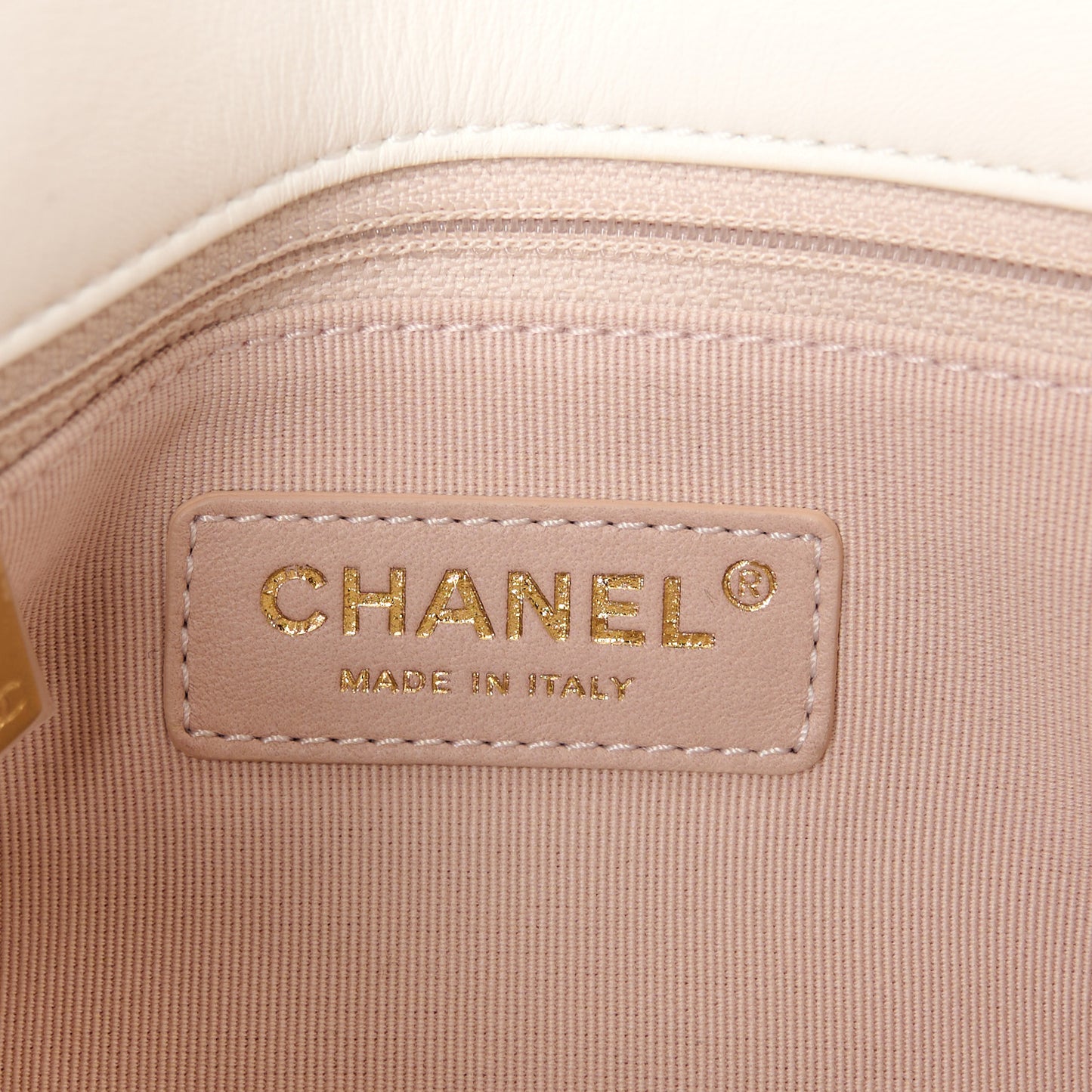 Lambskin Quilted On And On Small Chain Flap White