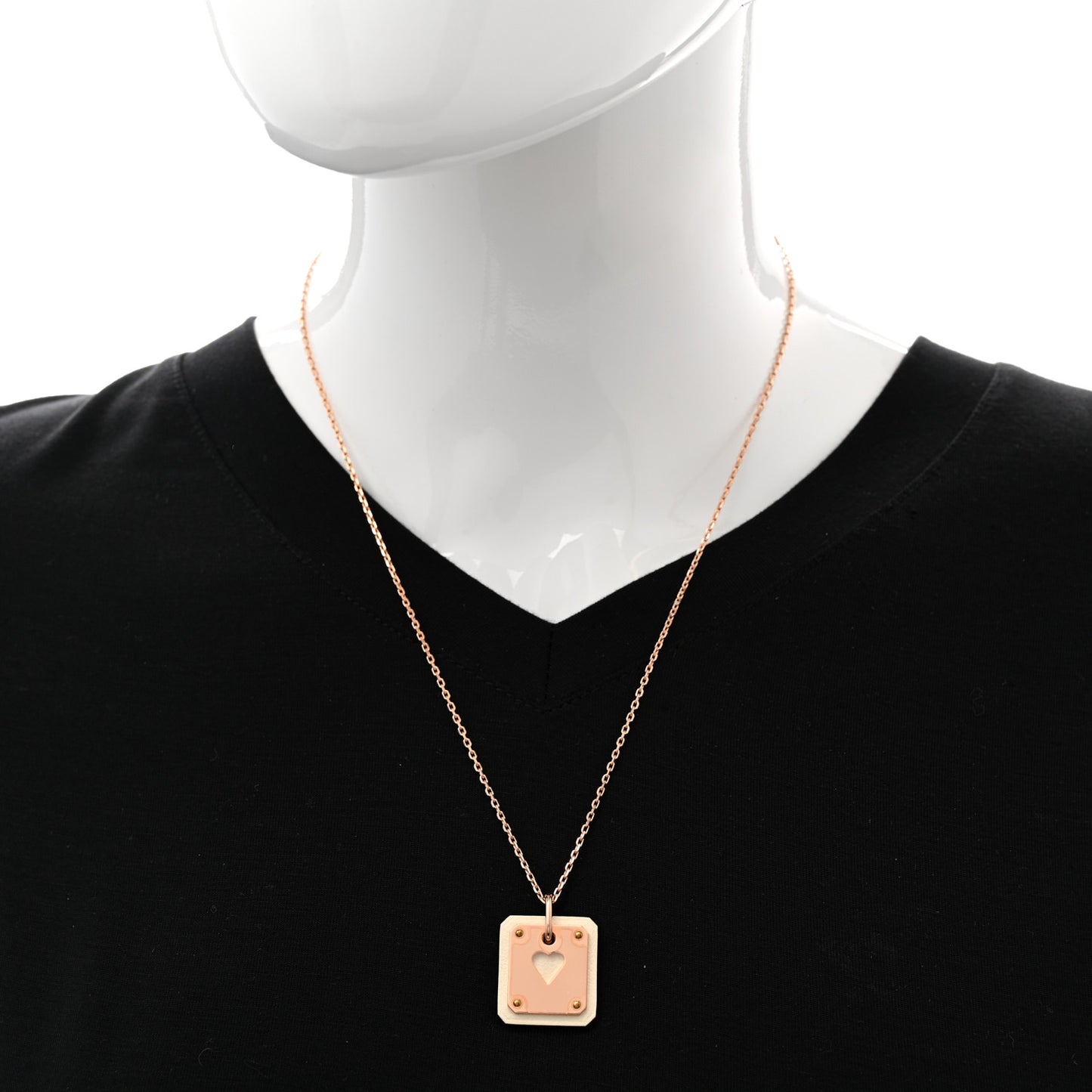 Rose Gold Plated Swift As de Coeur Pendant Necklace Nata