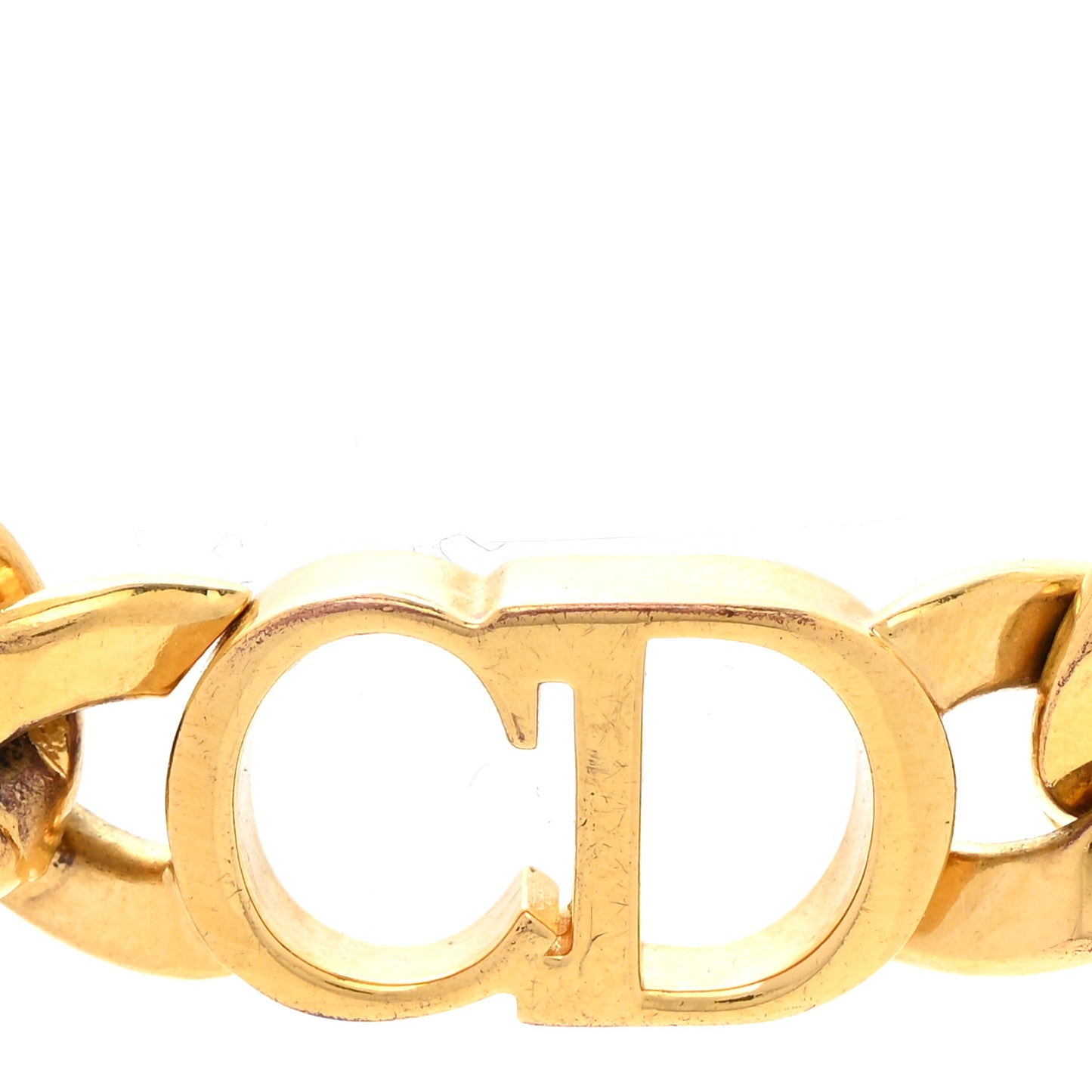 Metal CD Choker Necklace Gold