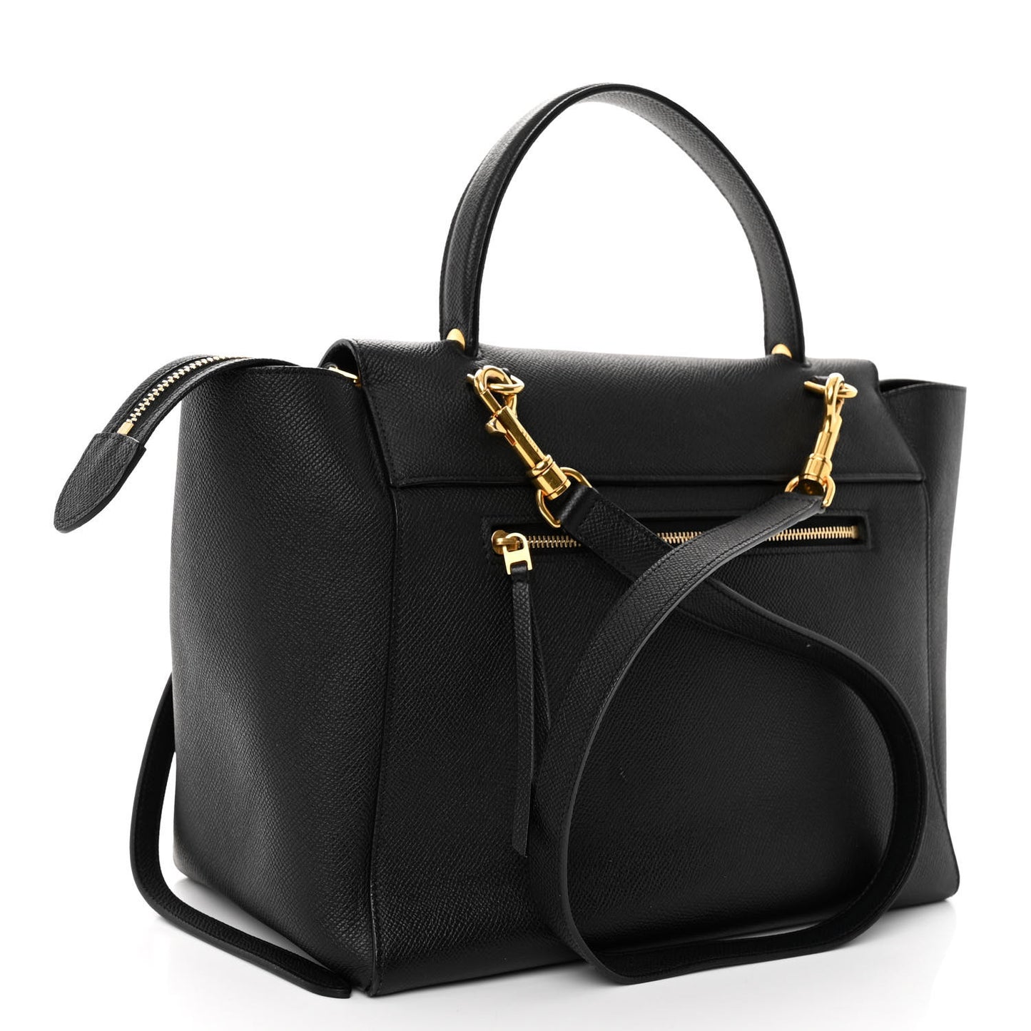 Grained Calfskin Micro Belt Bag Black