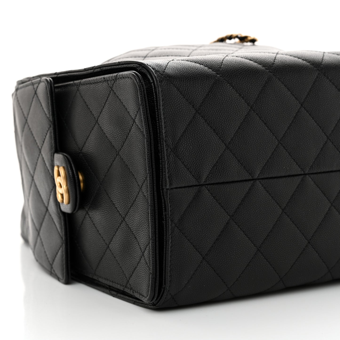 Caviar Quilted Medium Chanel 25 Handbag Black