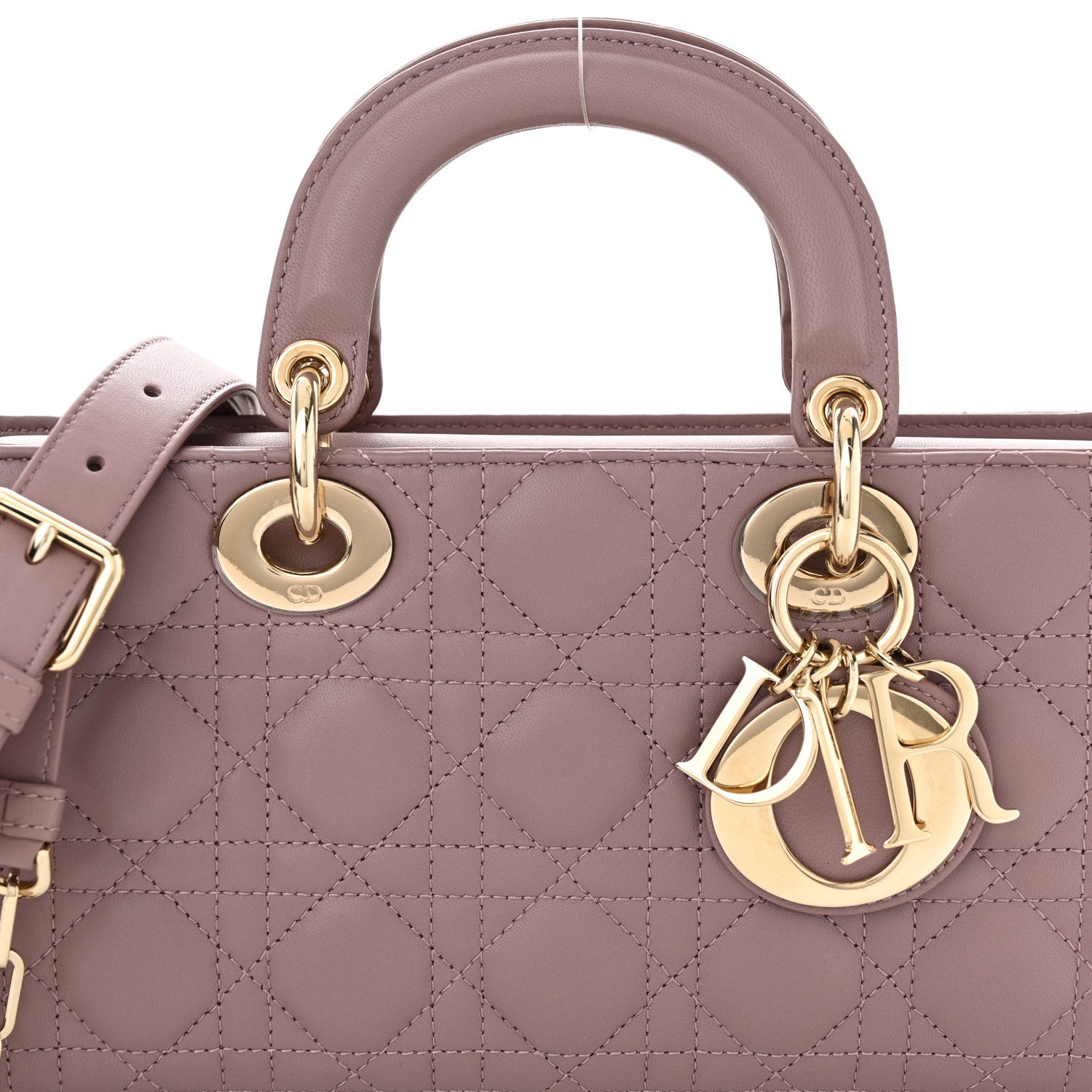 Christian Dior CHRISTIAN DIOR Lambskin Cannage Medium Lady D-Joy Peony Pink 7 of 10
