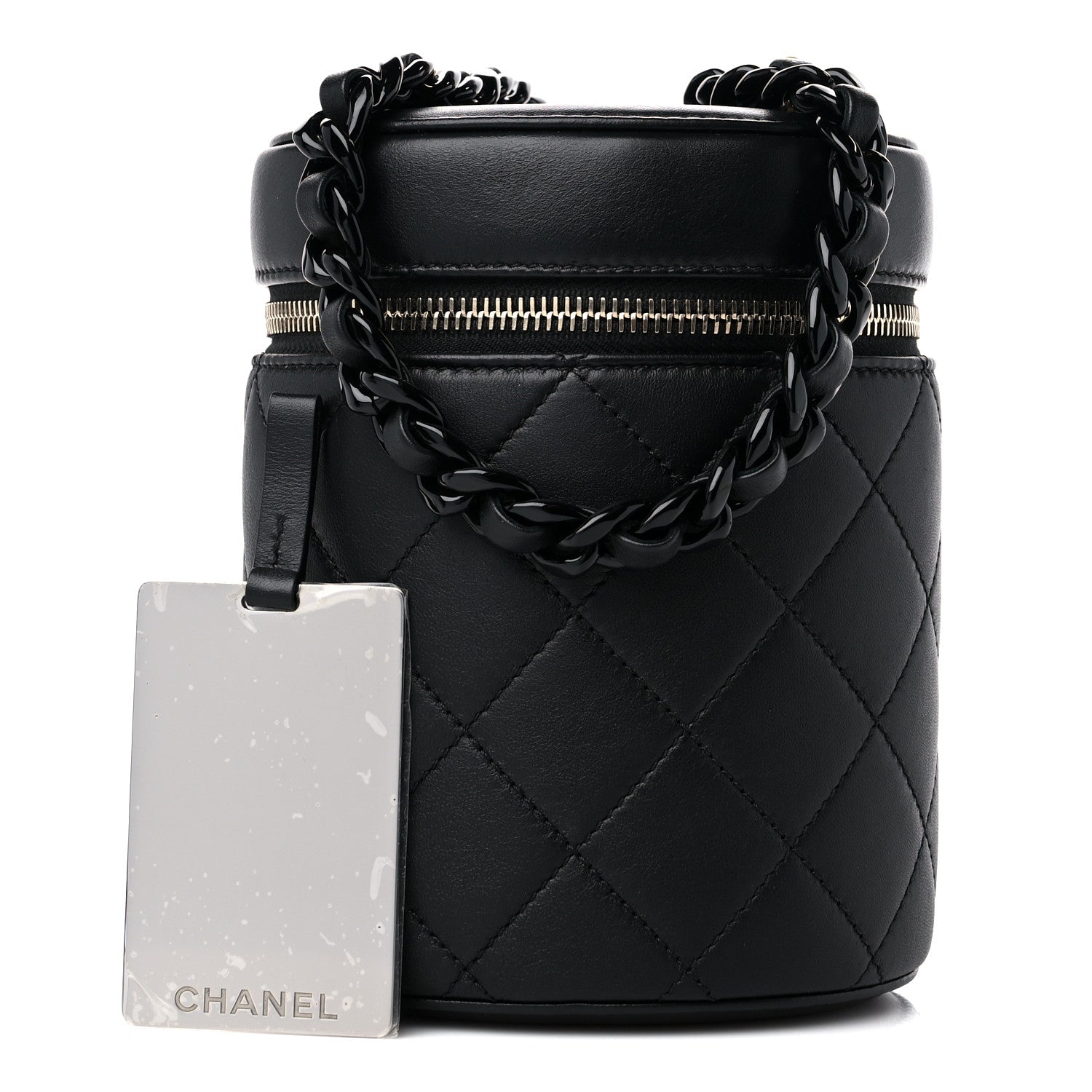 Chanel Lambskin Quilted Small Vanity Case Black 1 of 10