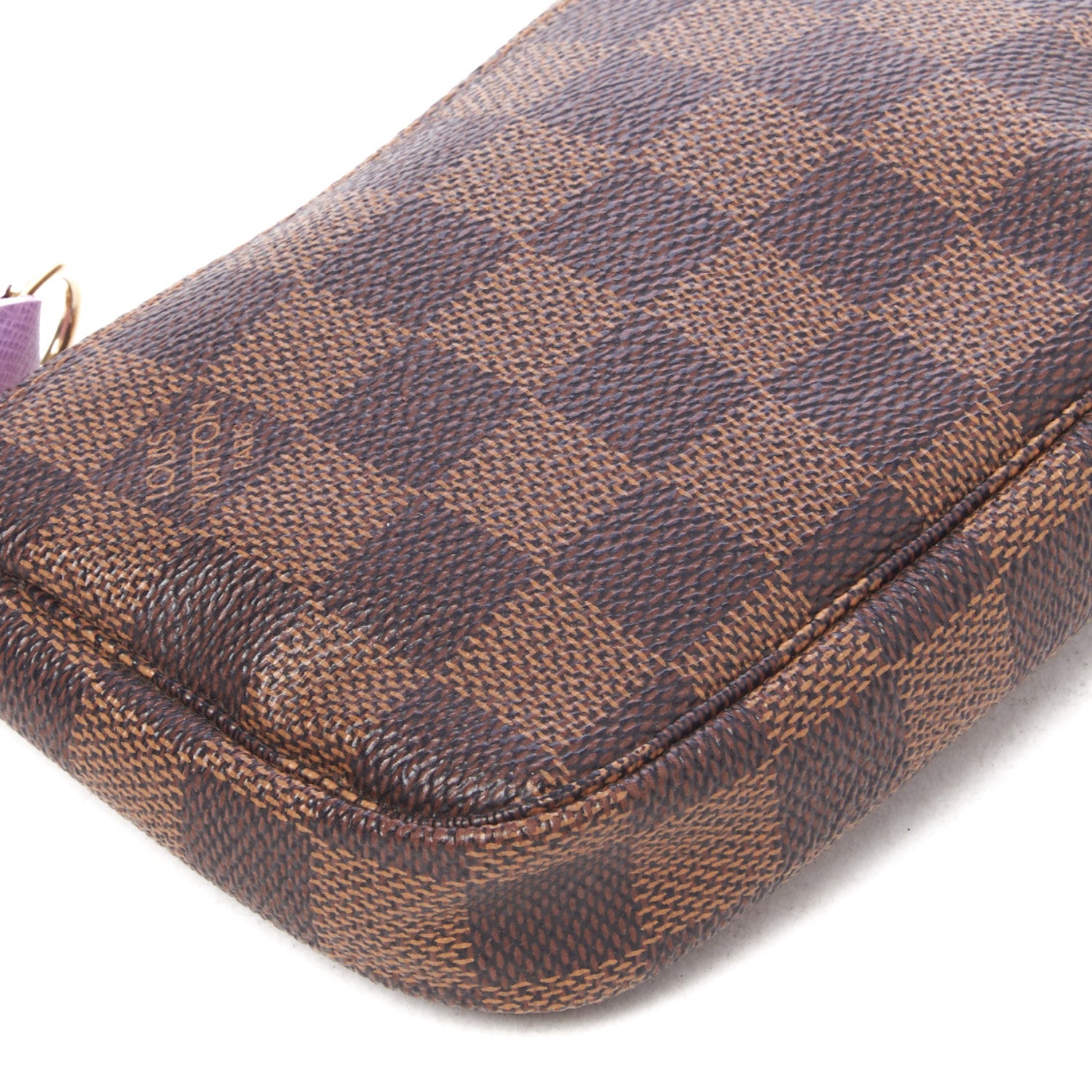 Louis Vuitton Damier Ebene Illustre Mini Pochette Accessories Violet 6 of 7