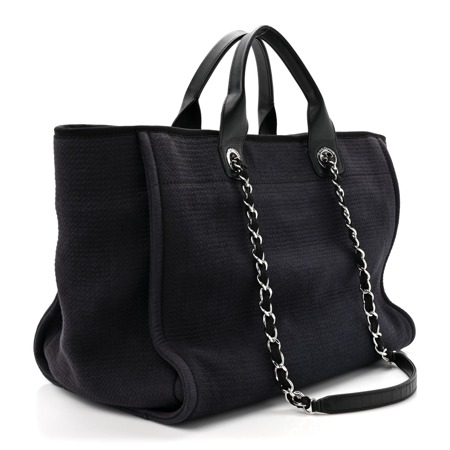 Mixed Fibers Medium Deauville Tote Black