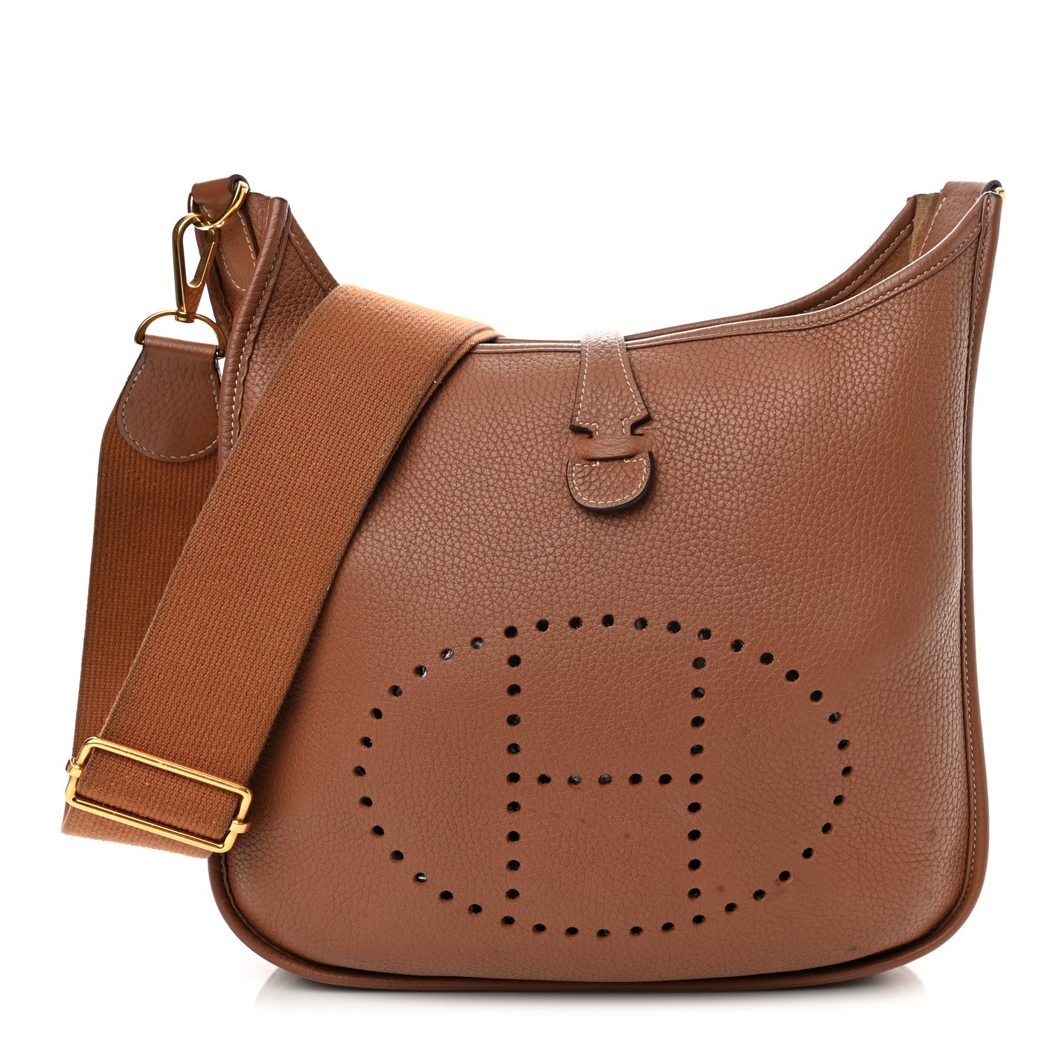Hermes Taurillon Clemence Evelyne III PM Gold 1 of 15