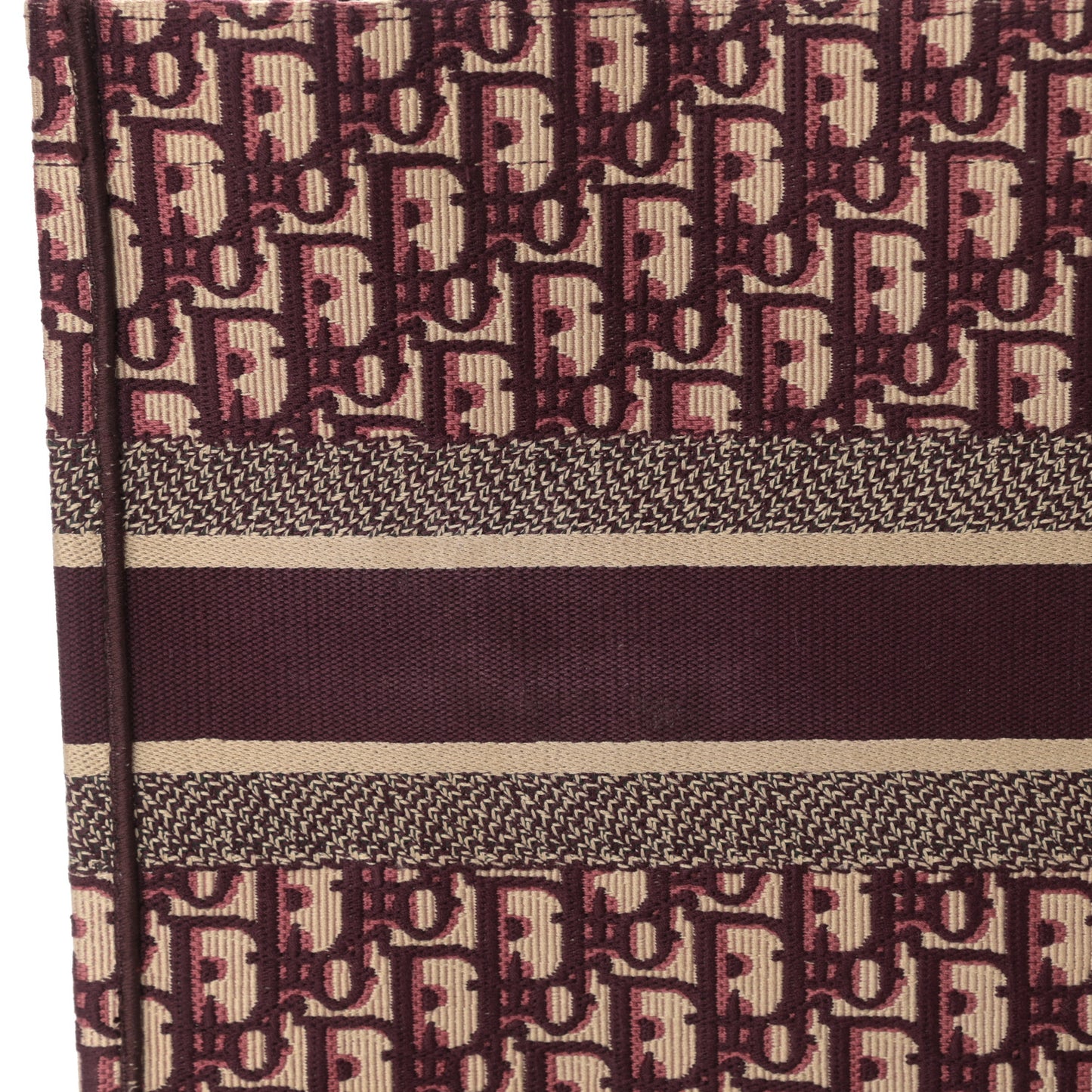 Oblique Medium Book Tote Burgundy Multicolor