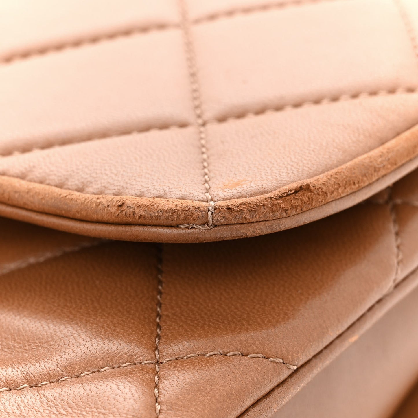 Lambskin Quilted Medium Trendy CC Flap Dual Handle Bag Camel