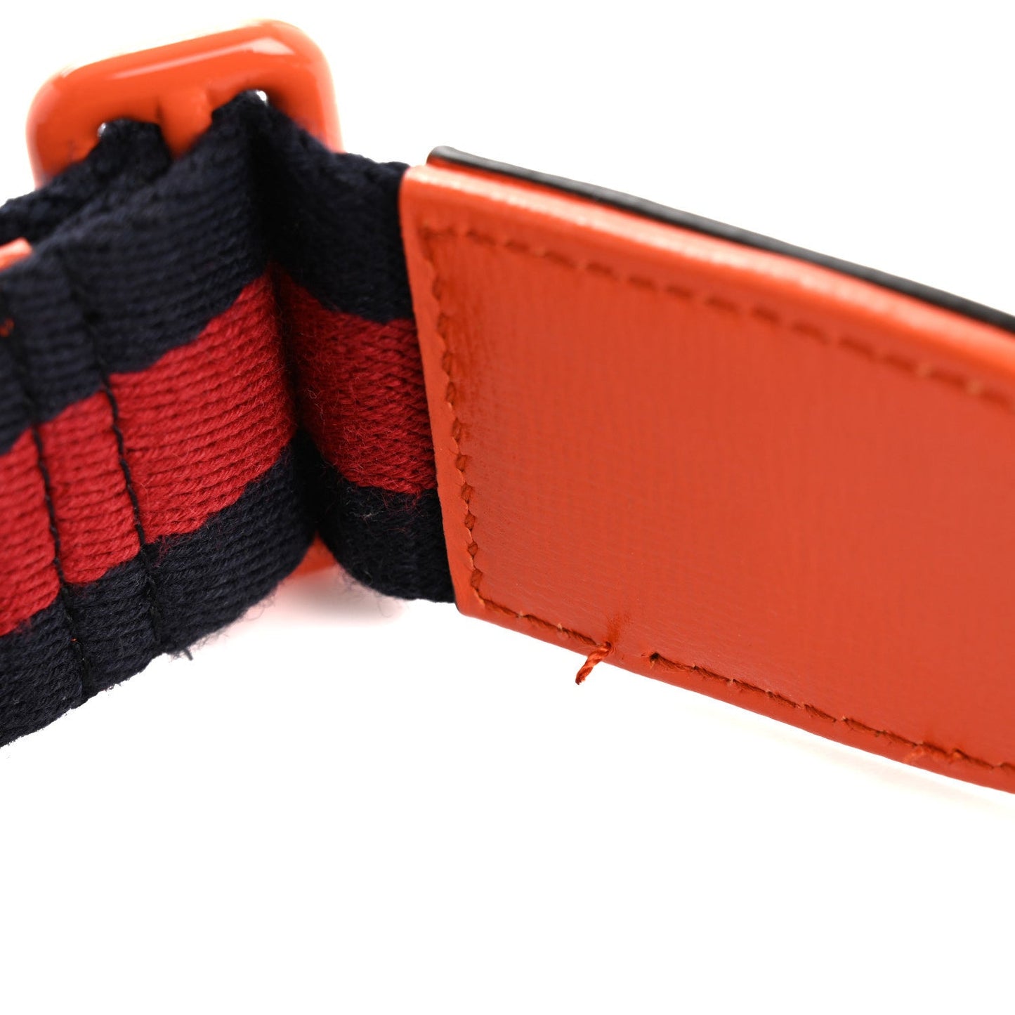Azalea Calfskin Web Monochrome Horsebit 1955 Wallet On Strap Orange
