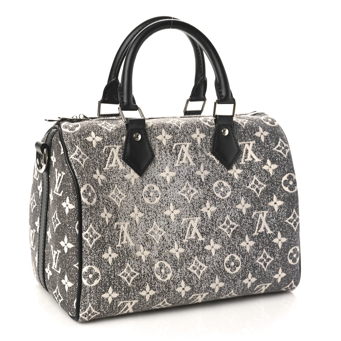 Monogram Jacquard Denim Speedy Bandouliere 25 Black