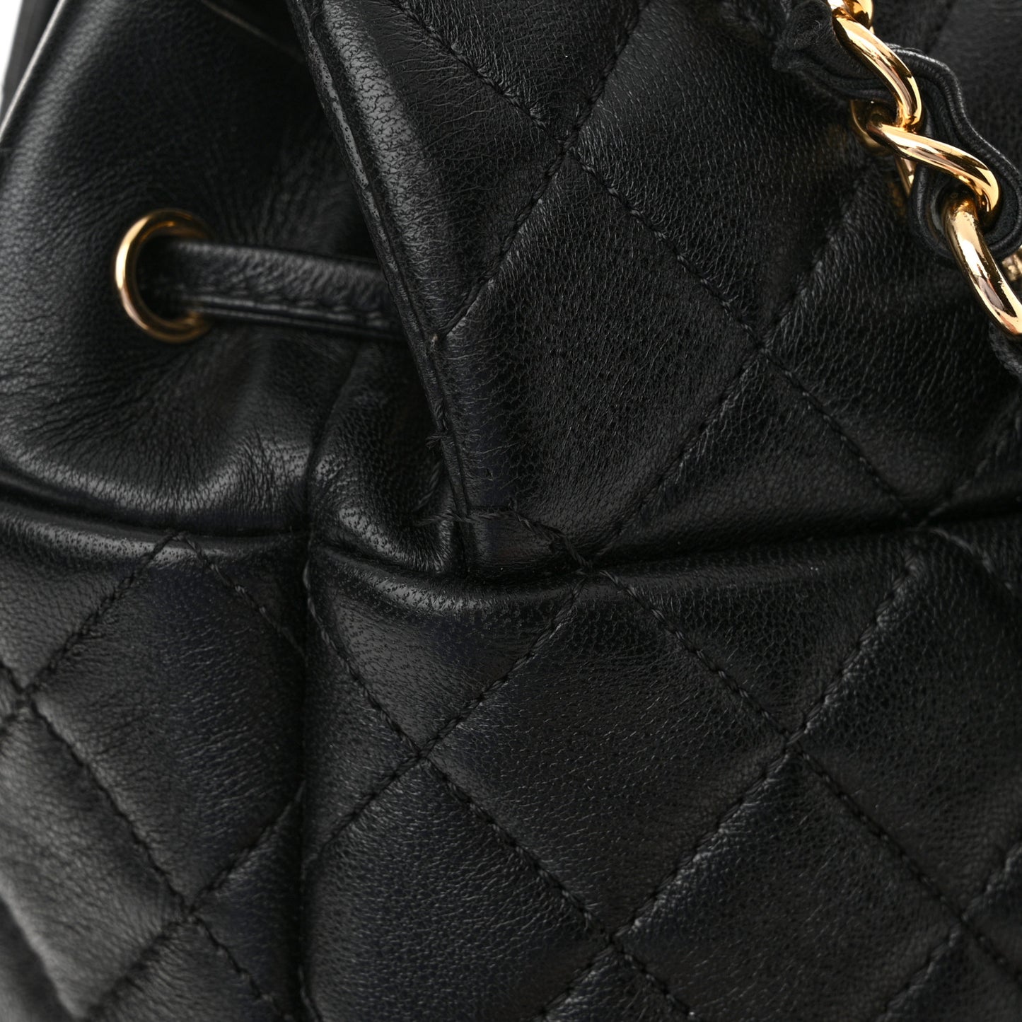 Calfskin Quilted Large Urban Spirit Backpack Black Black