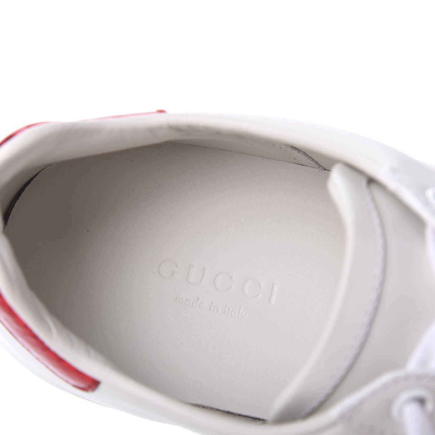 Gucci Calfskin Ayers Web Pineapple Ladybug Embroidered Womens Ace Sneakers 36.5 White 7 of 9