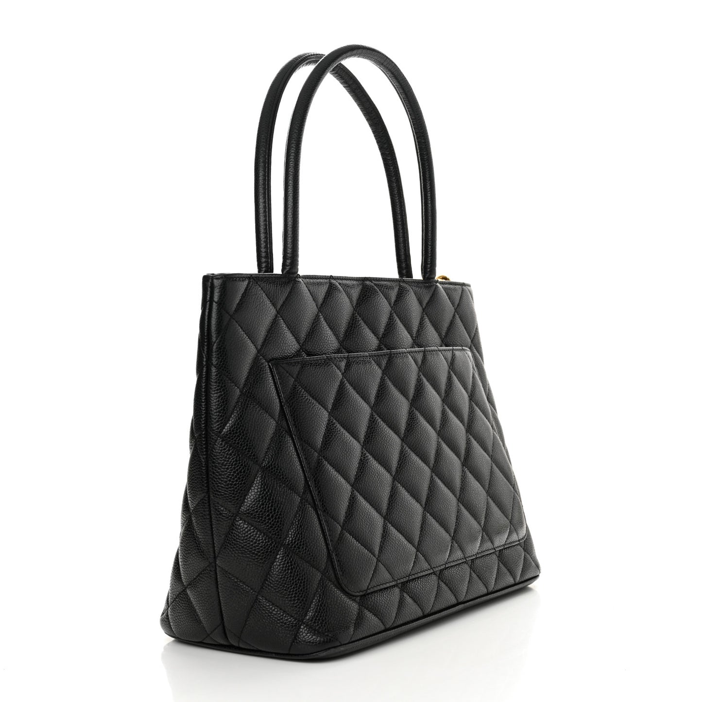 Caviar Quilted Medallion Tote Black