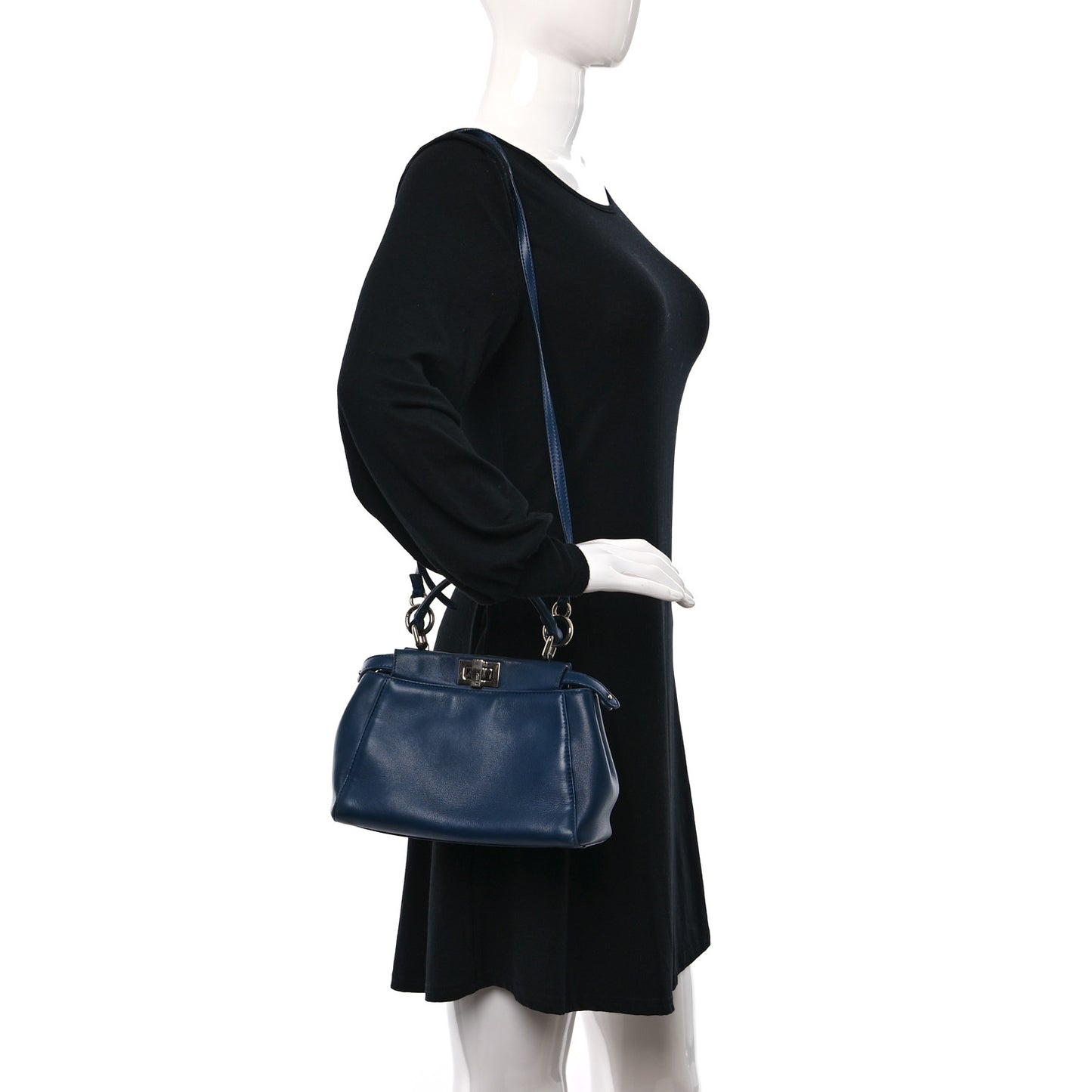 Nappa Mini Peekaboo Iconic Satchel Dark Blue