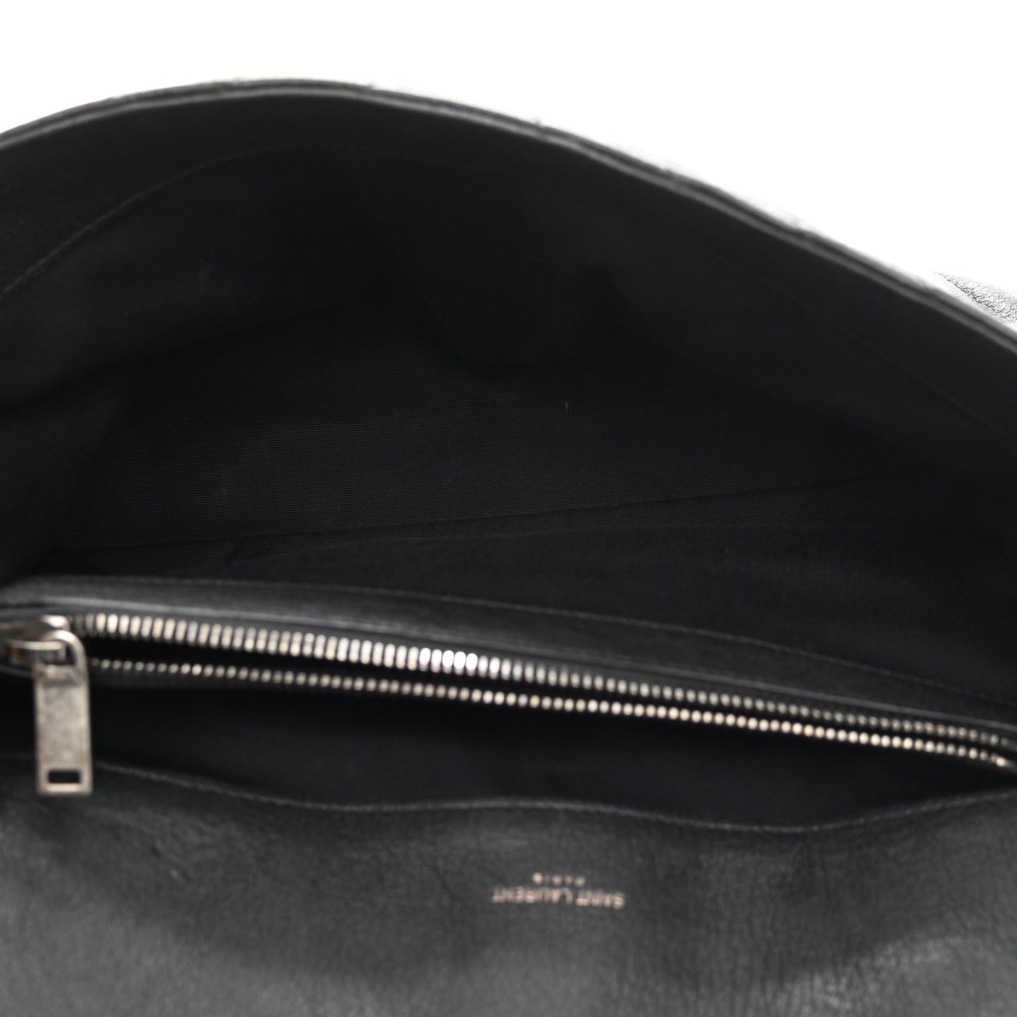 Sheepskin Matelasse Chevron Monogram Large College Satchel Black