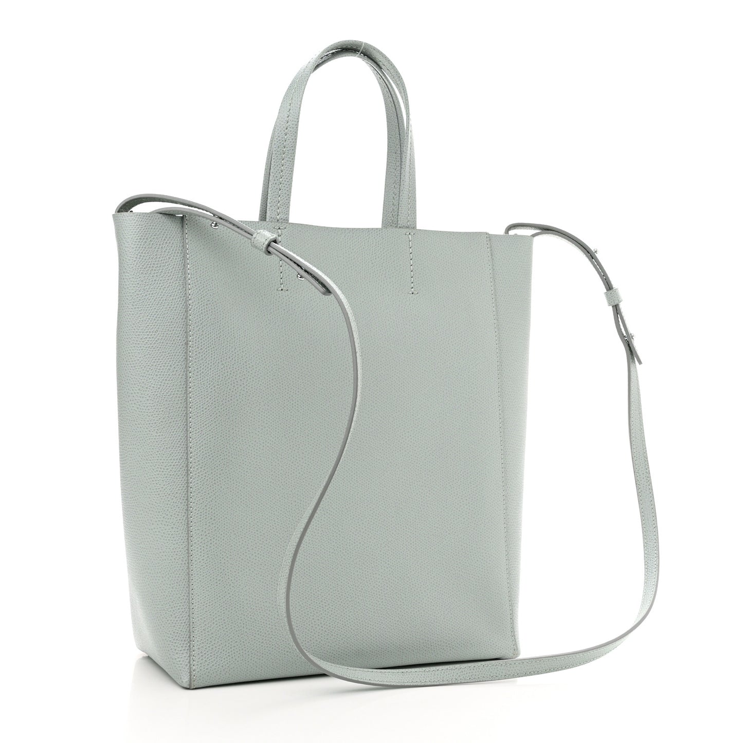 Grained Calfskin Small Vertical Cabas Mineral