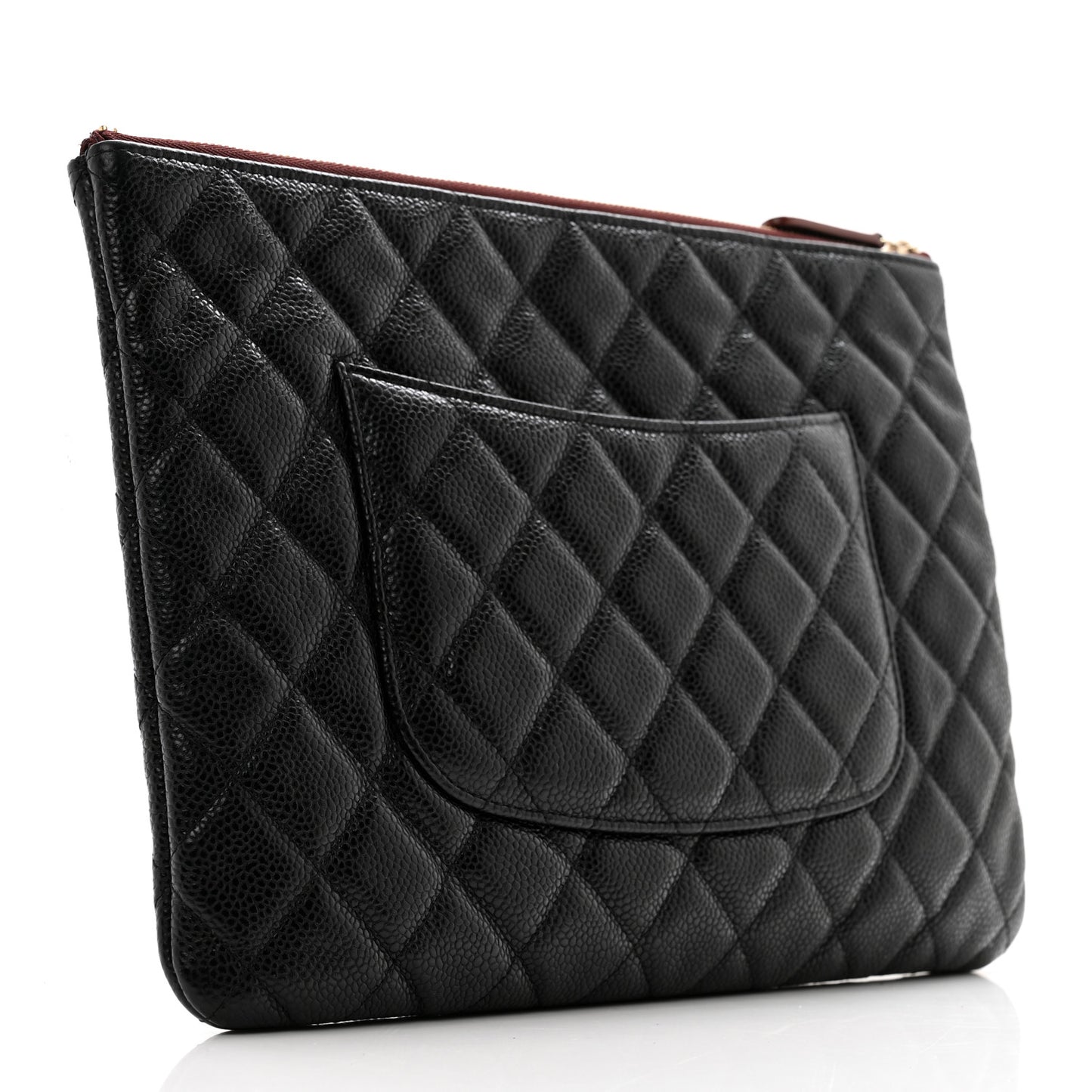 Caviar Quilted Medium Cosmetic Case Black