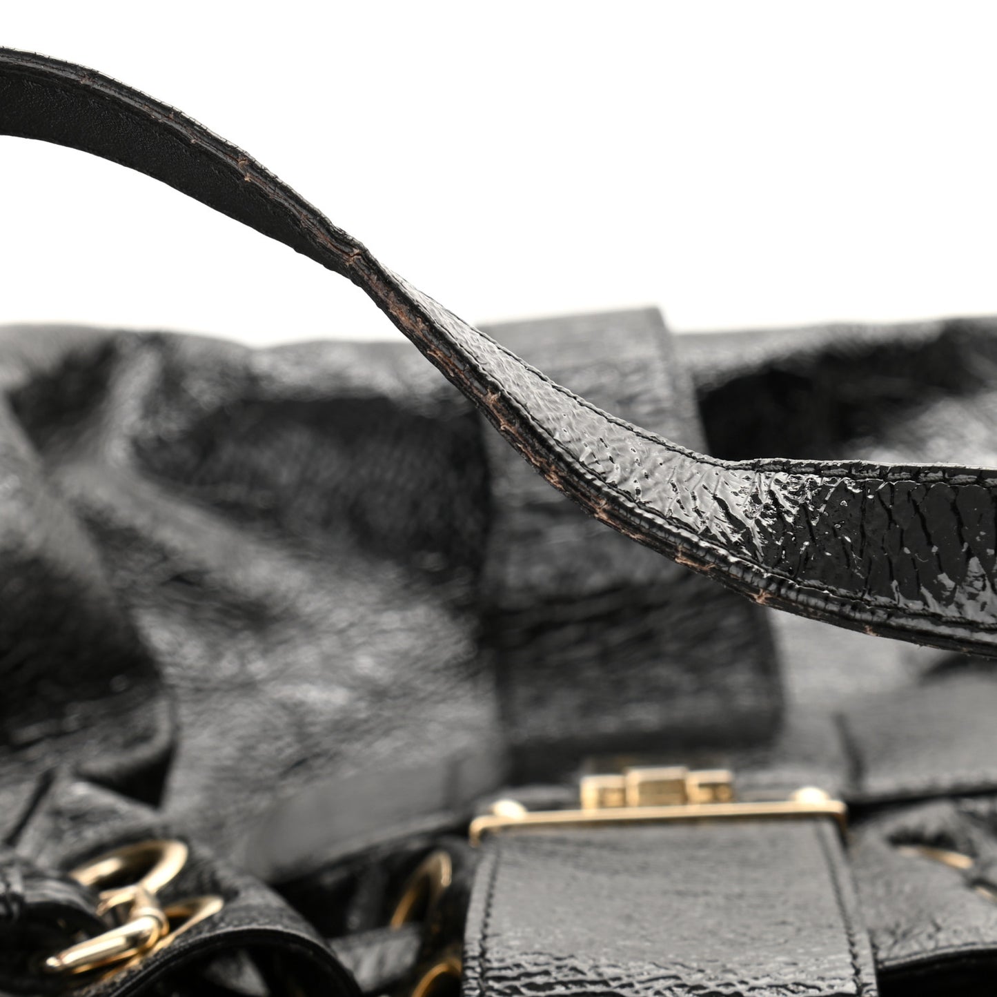 Crushed Patent Ramona Black