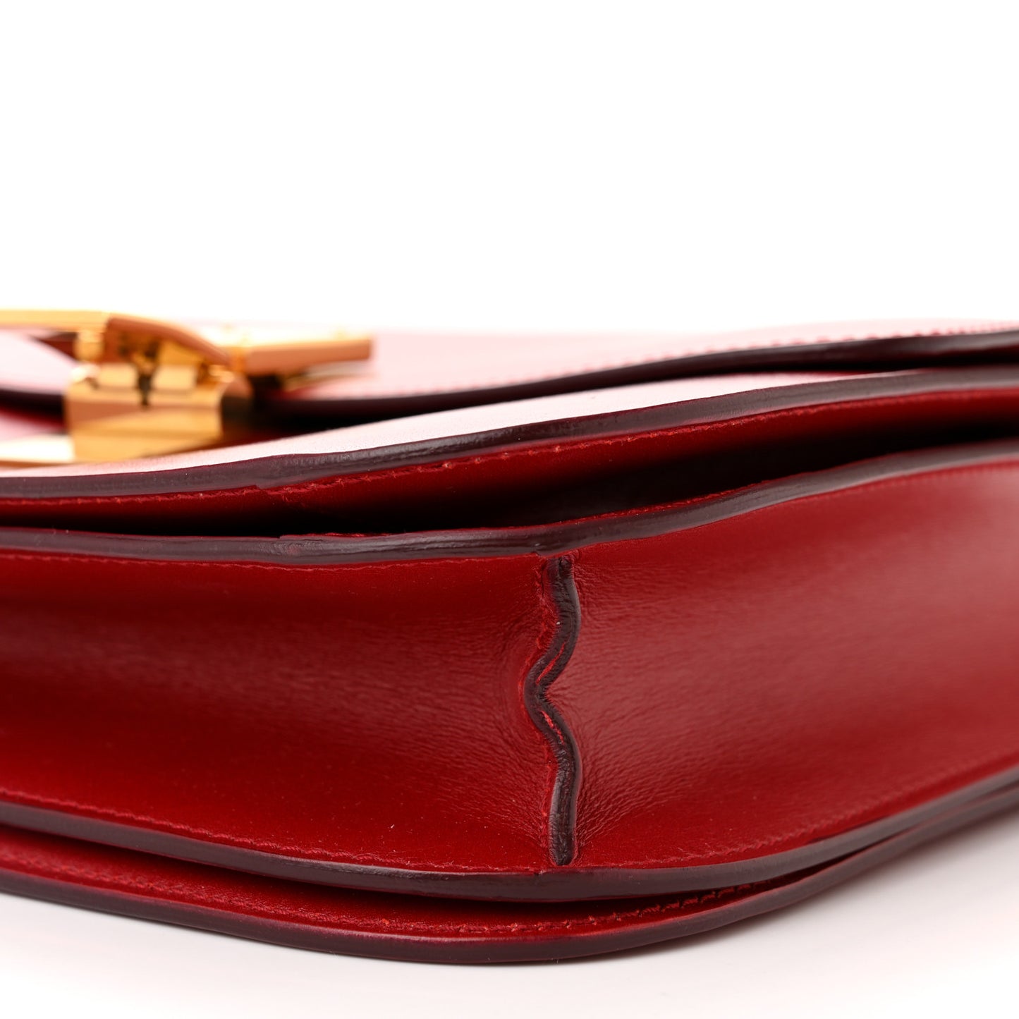 Box Calfskin Medium Classic Box Flap Bag Red
