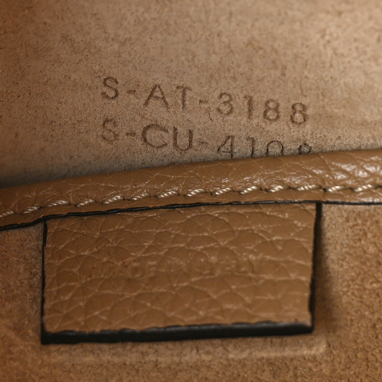 Drummed Calfskin Nano Luggage Dune
