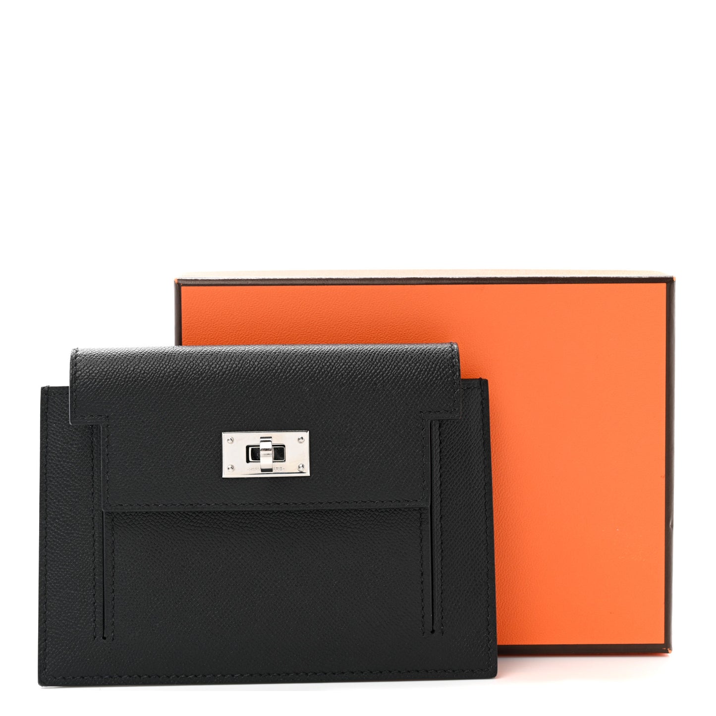 Epsom Kelly Pocket Compact Wallet Black
