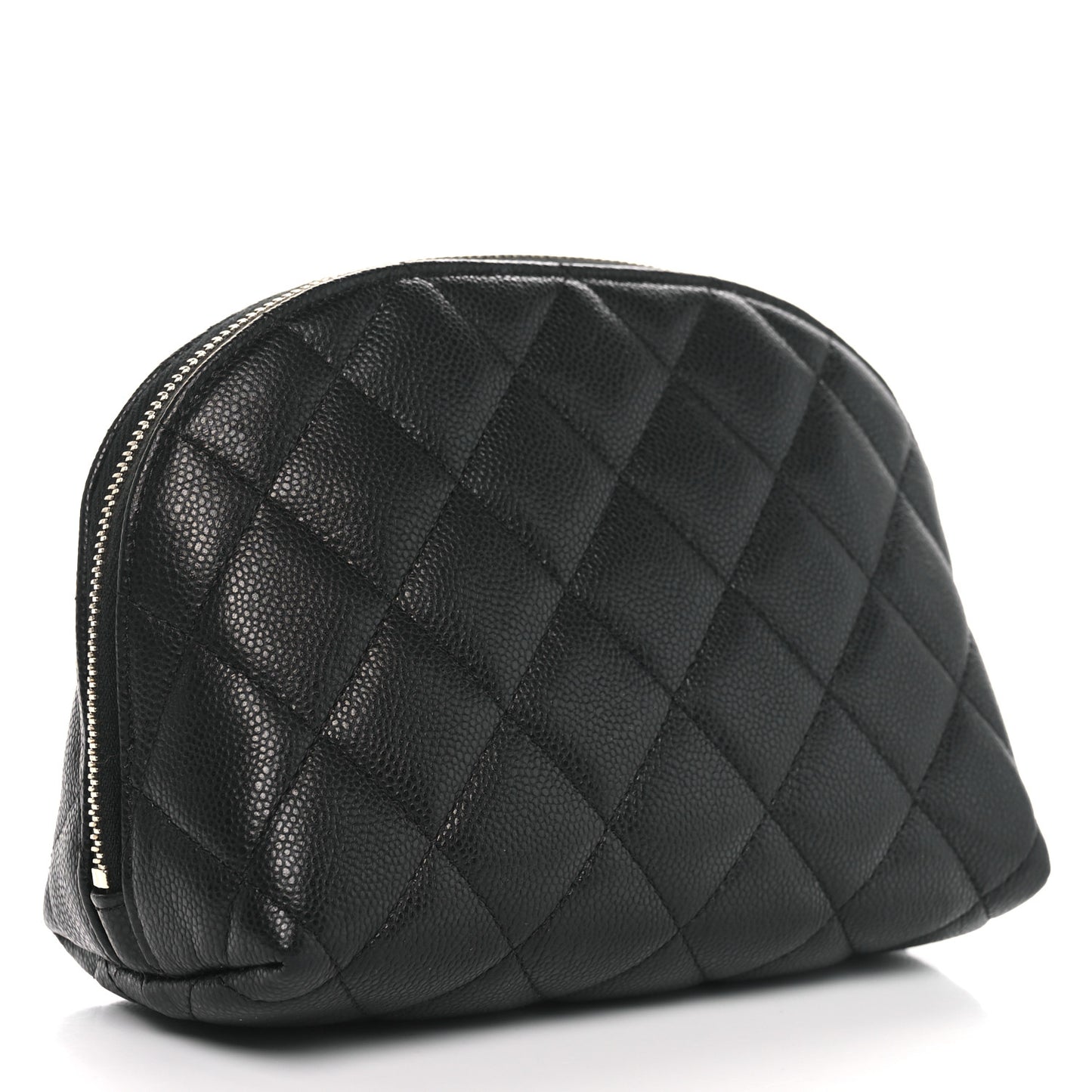 Caviar Quilted Cosmetic Case Black