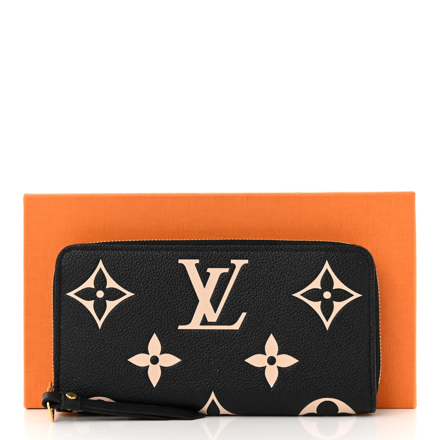 Louis Vuitton Empreinte Monogram Giant Zippy Wallet Black Beige 9 of 9