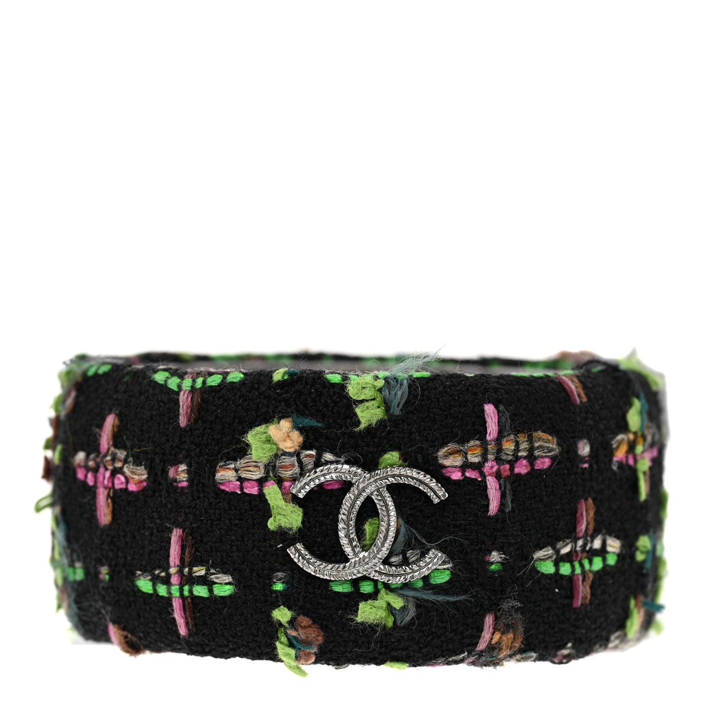 Tweed CC Wide Bangle M Black Multicolor