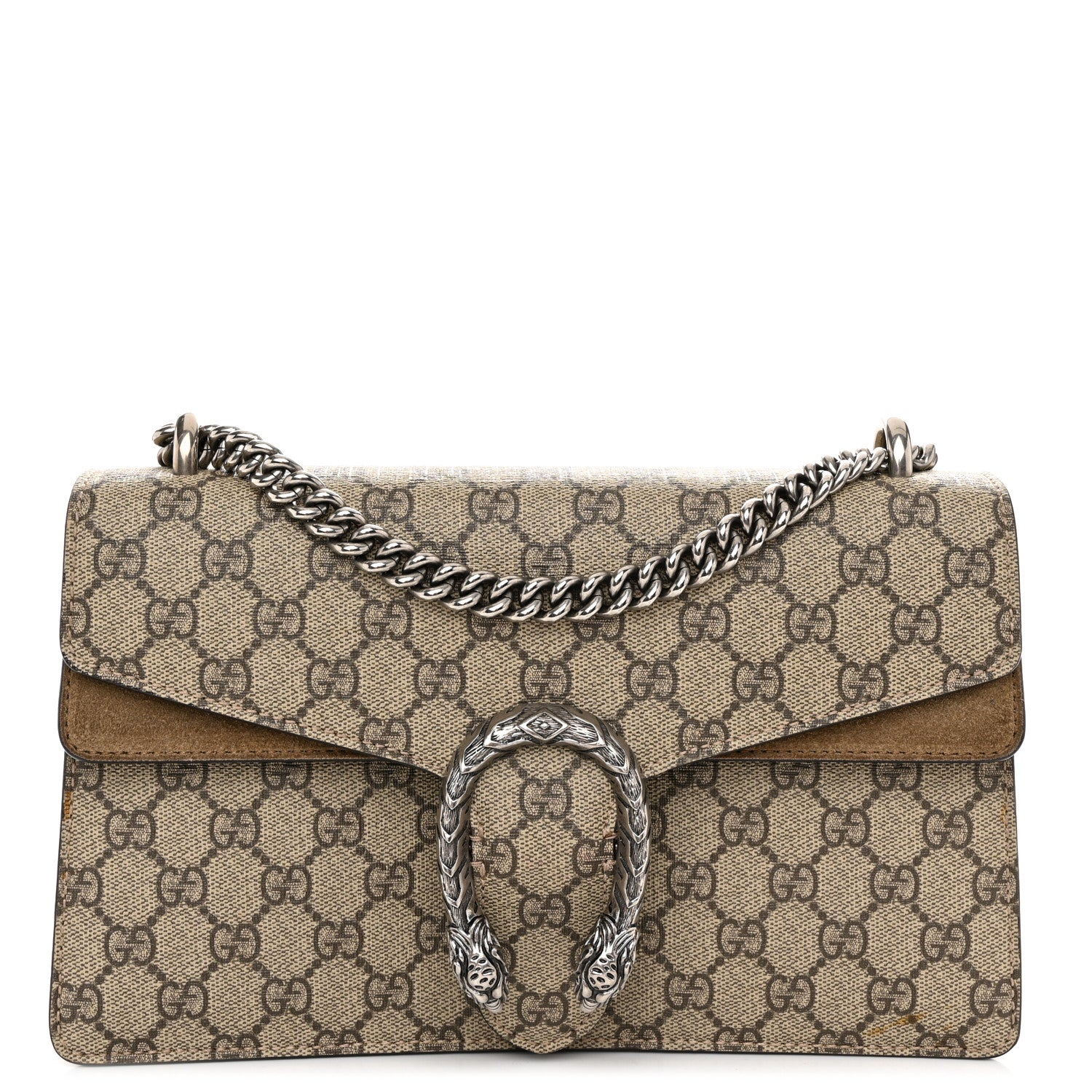 Gucci GG Supreme Monogram Small Dionysus Shoulder Bag Taupe 1 of 12
