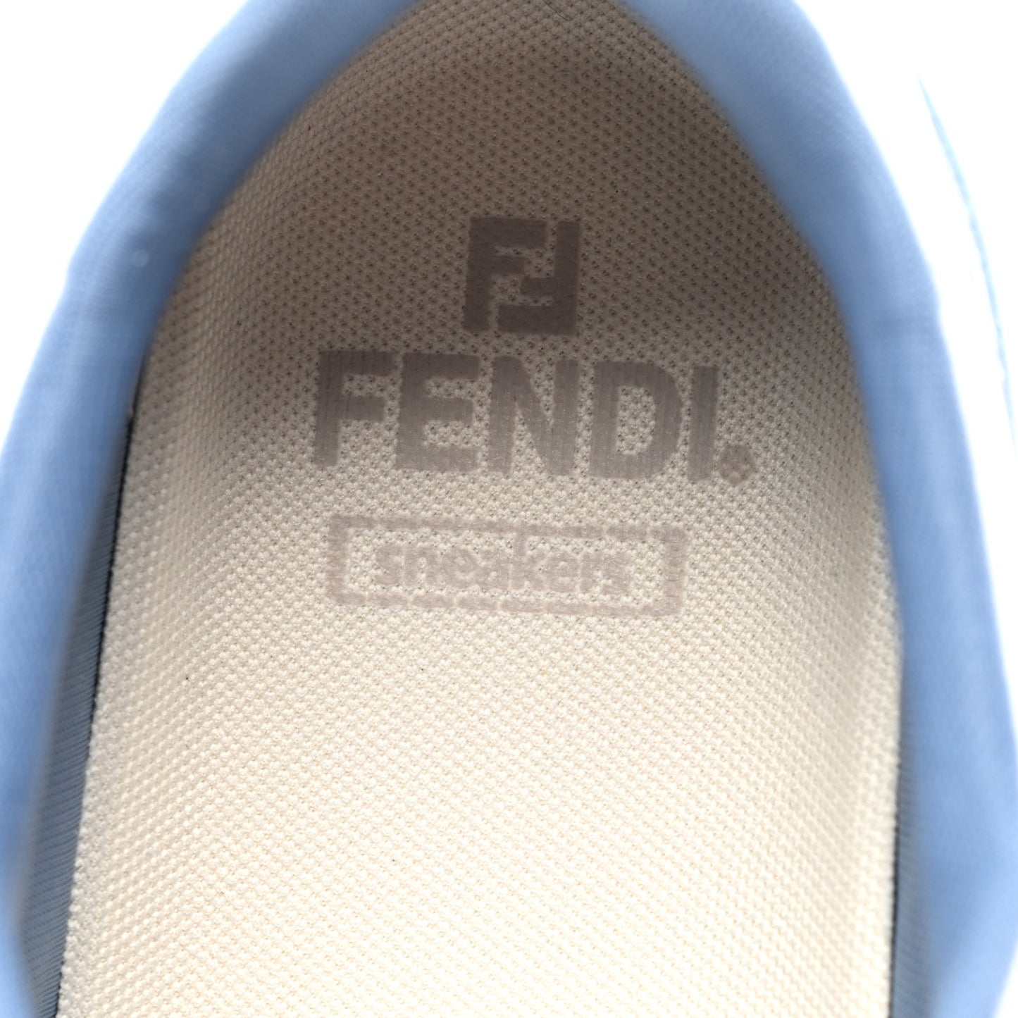 Calfskin Vitello Fendi Match Low Top Sneakers 39.5 Sky White