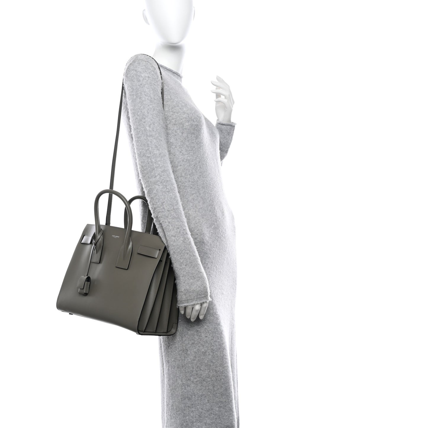 Smooth Calfskin Small Sac De Jour Kaki Militaire