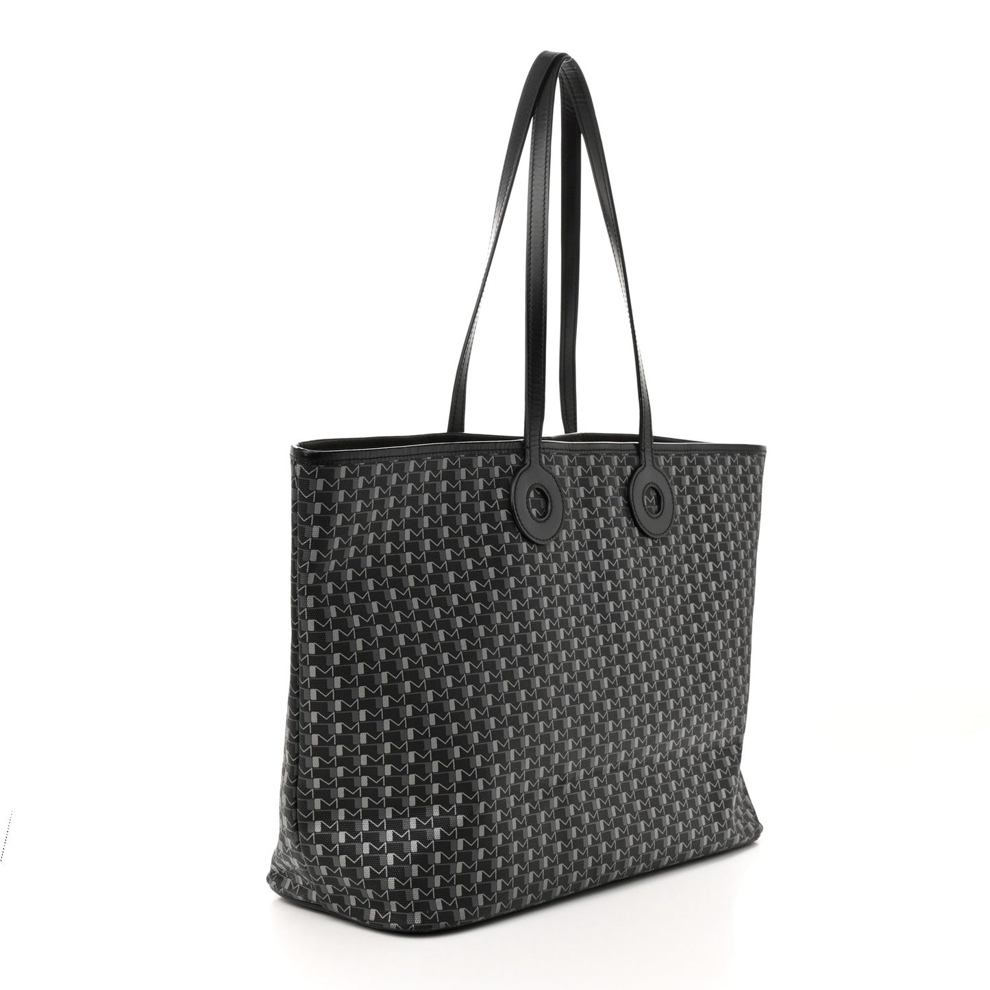 Grained Calfskin Canvas 1920 Oh! Tote Ruban GM Carbon Silver