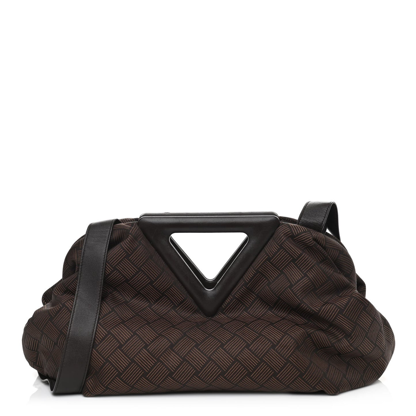 Nylon Jacquard Large The Point Triangle Bag Fondant