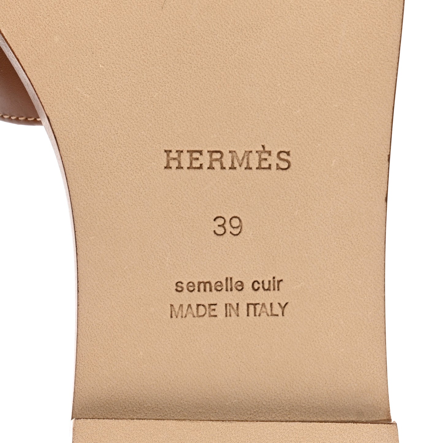 Box Calfskin Oran Sandals 39 Gold