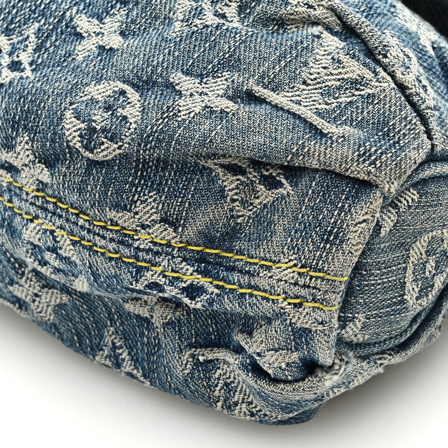 Monogram Denim Mini Pleaty Blue