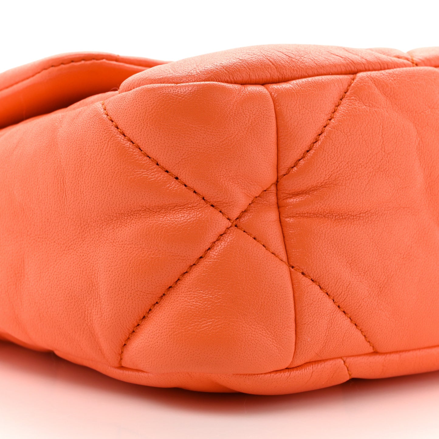 Lambskin Quilted Medium Chanel 19 Flap Orange
