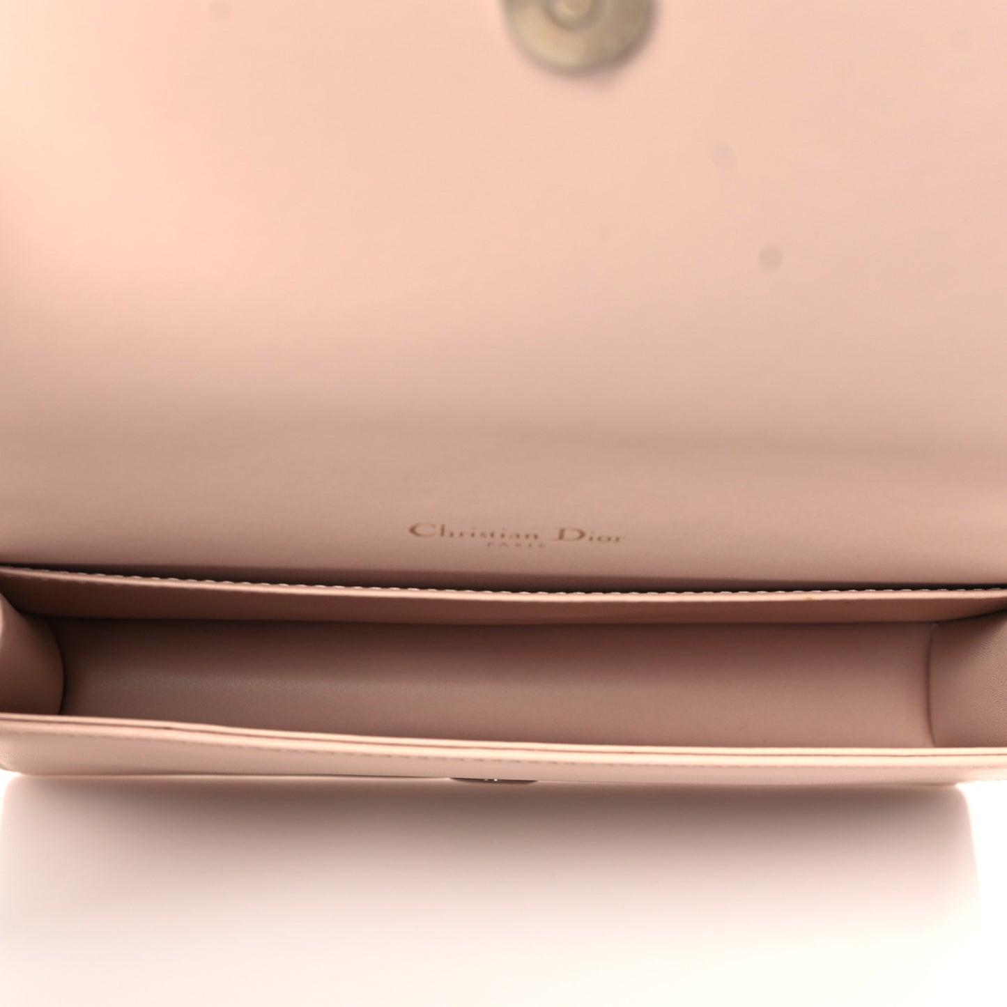 Lambskin Cannage Lady Dior Clutch Rose Poudre