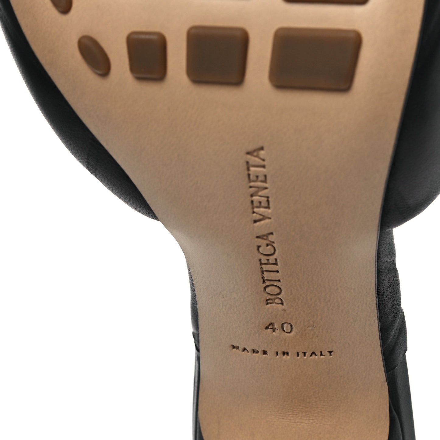 Nappa Quilted Ruber Lido Mule Sandals 40 Black