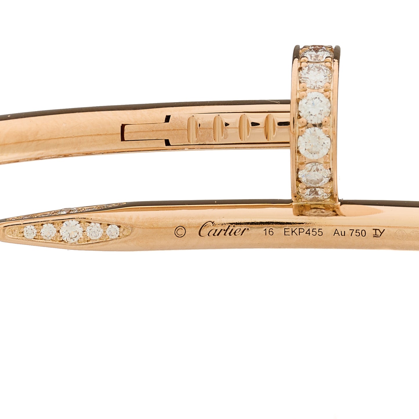 18K Yellow Gold Diamond Juste Un Clou Bracelet 16