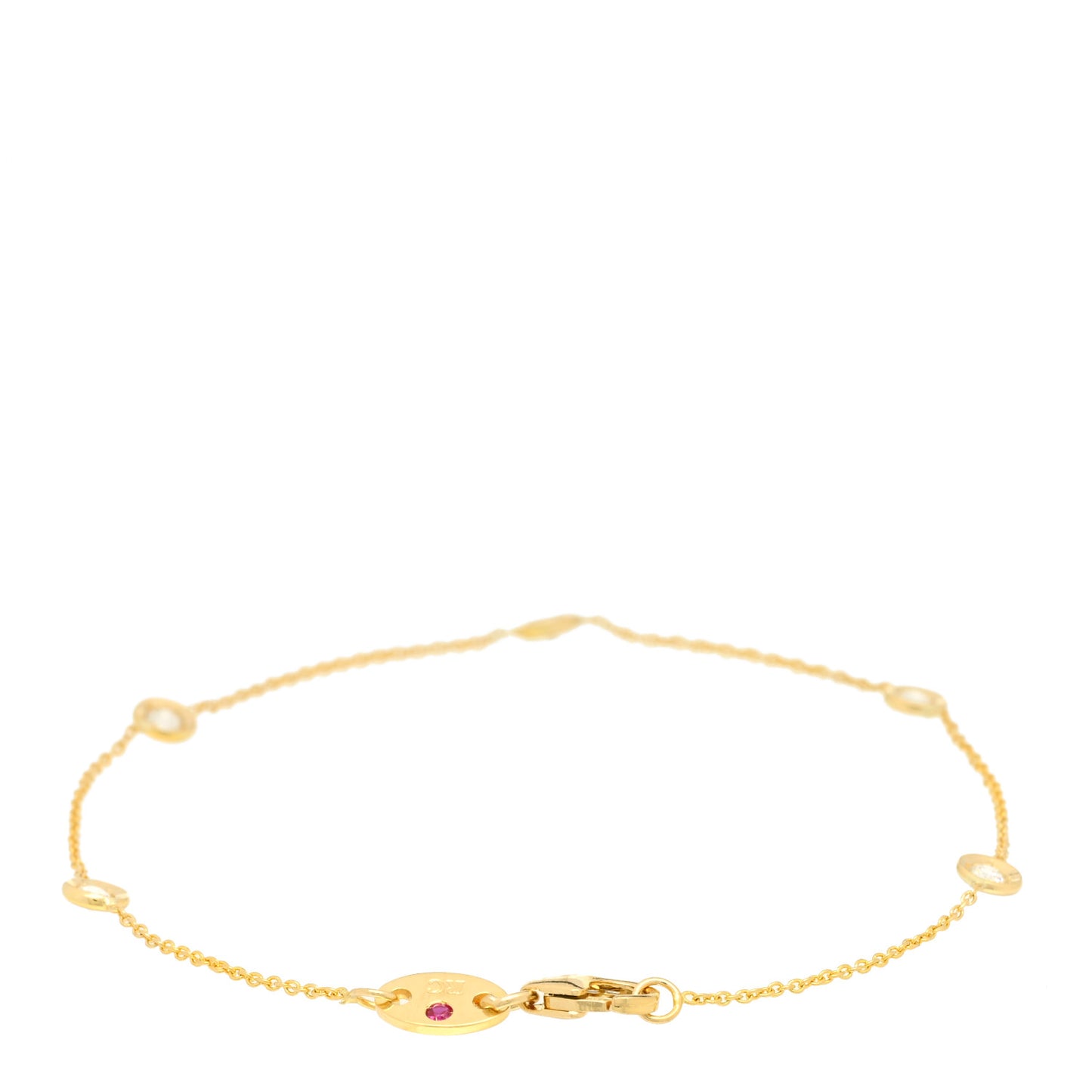 18K Yellow Gold Diamond By the Inch Five Station Bracelet