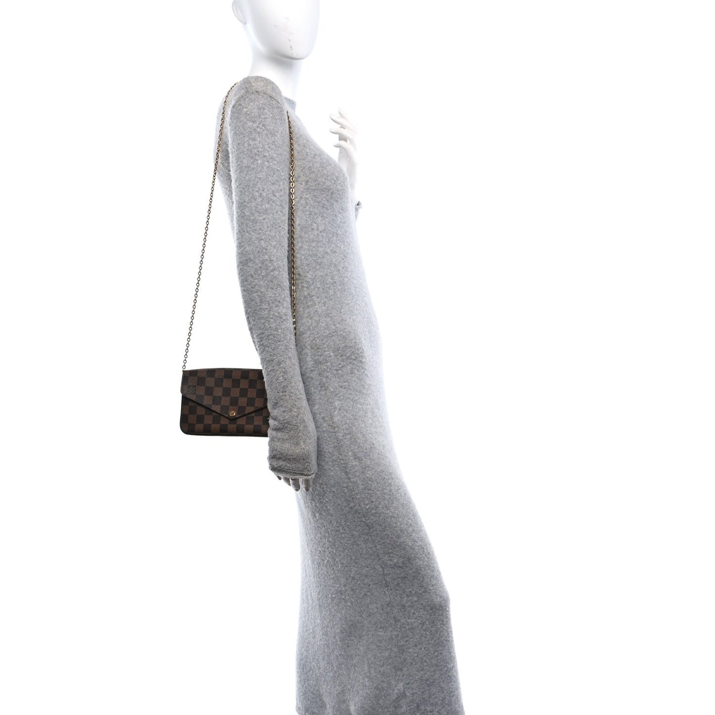 Damier Ebene Pochette Felicie Chain Wallet