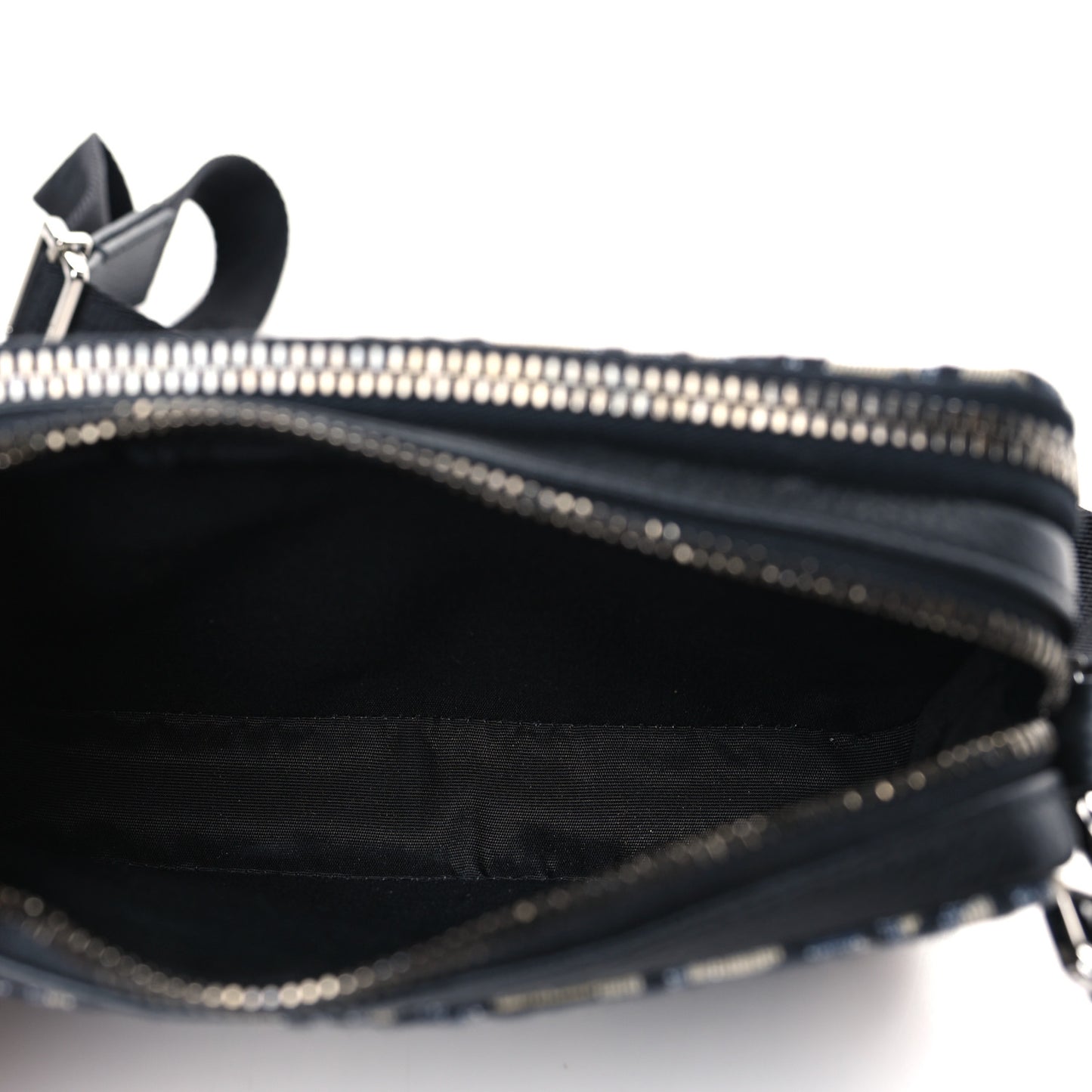 Oblique Pouch Beige Black