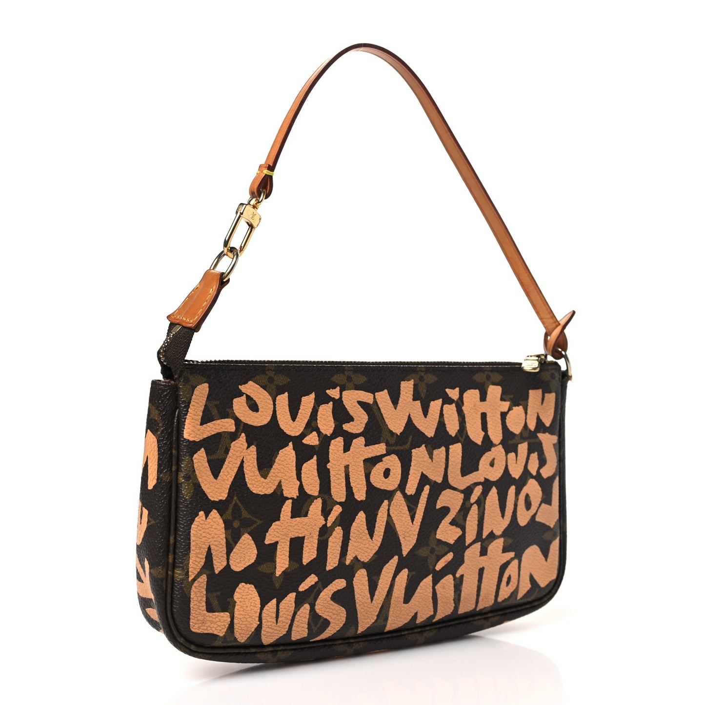 Monogram Graffiti Pochette Accessories Peach