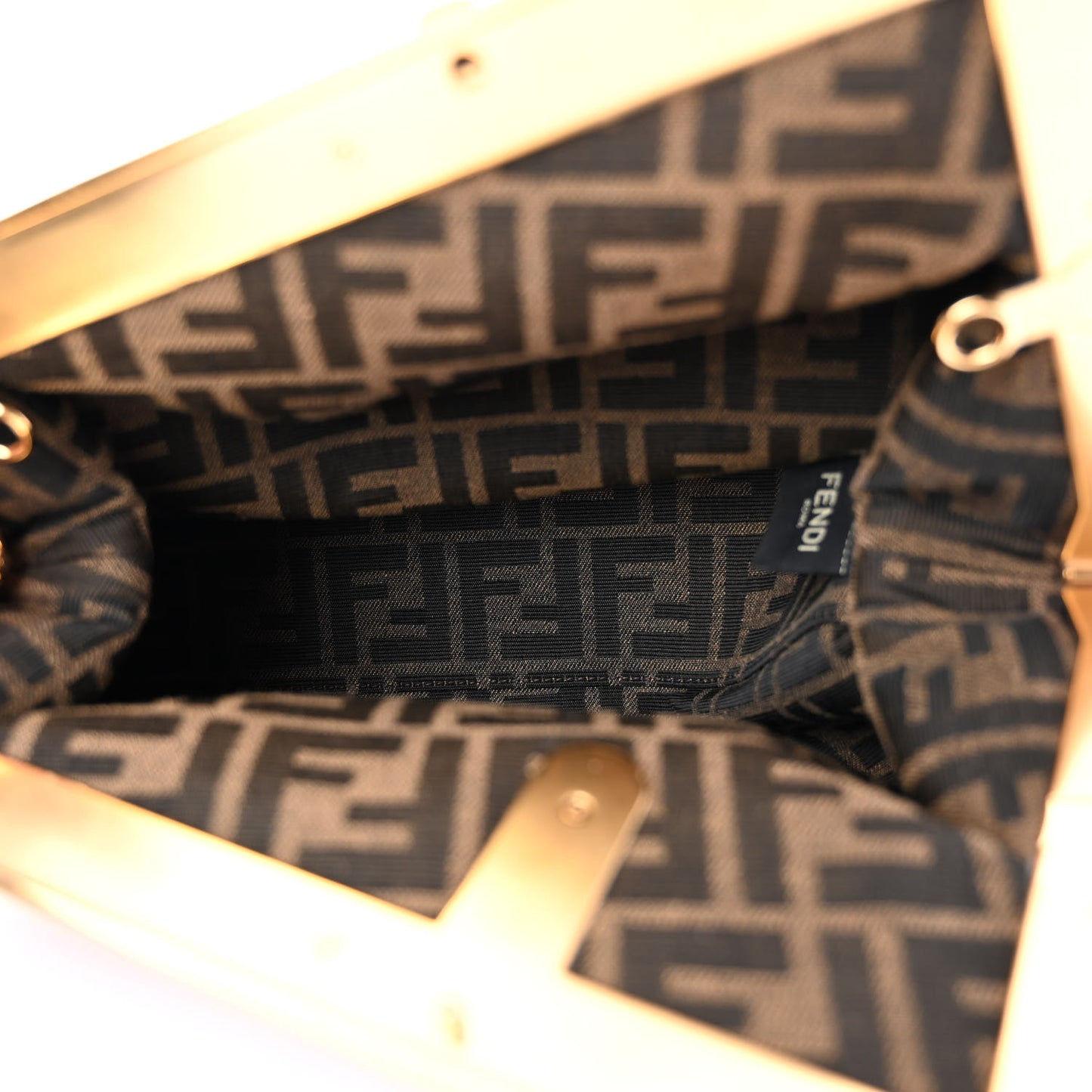 Camoscio Karligraphy Embroidered Medium Fendi First Tulipano