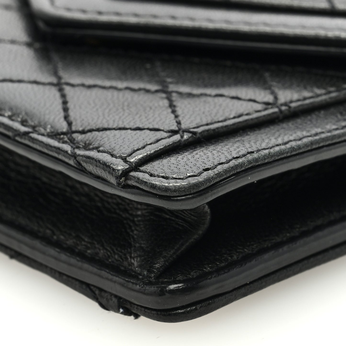 SAINT LAURENT Lambskin Quilted Micro Gaby Bag Black