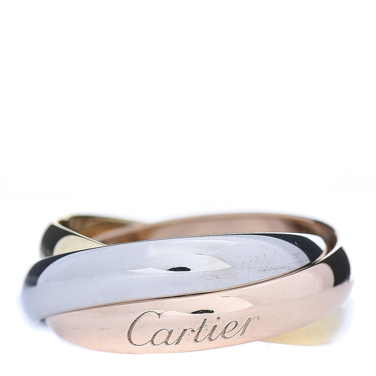 18K Pink Yellow White Gold Classic Trinity Ring 49 4.75