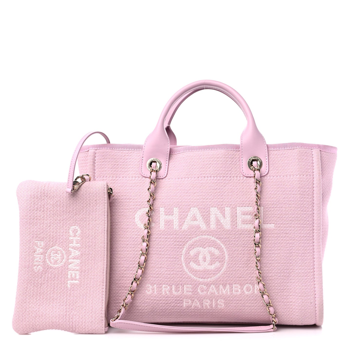 Mixed Fibers Small Deauville Tote Dark Pink