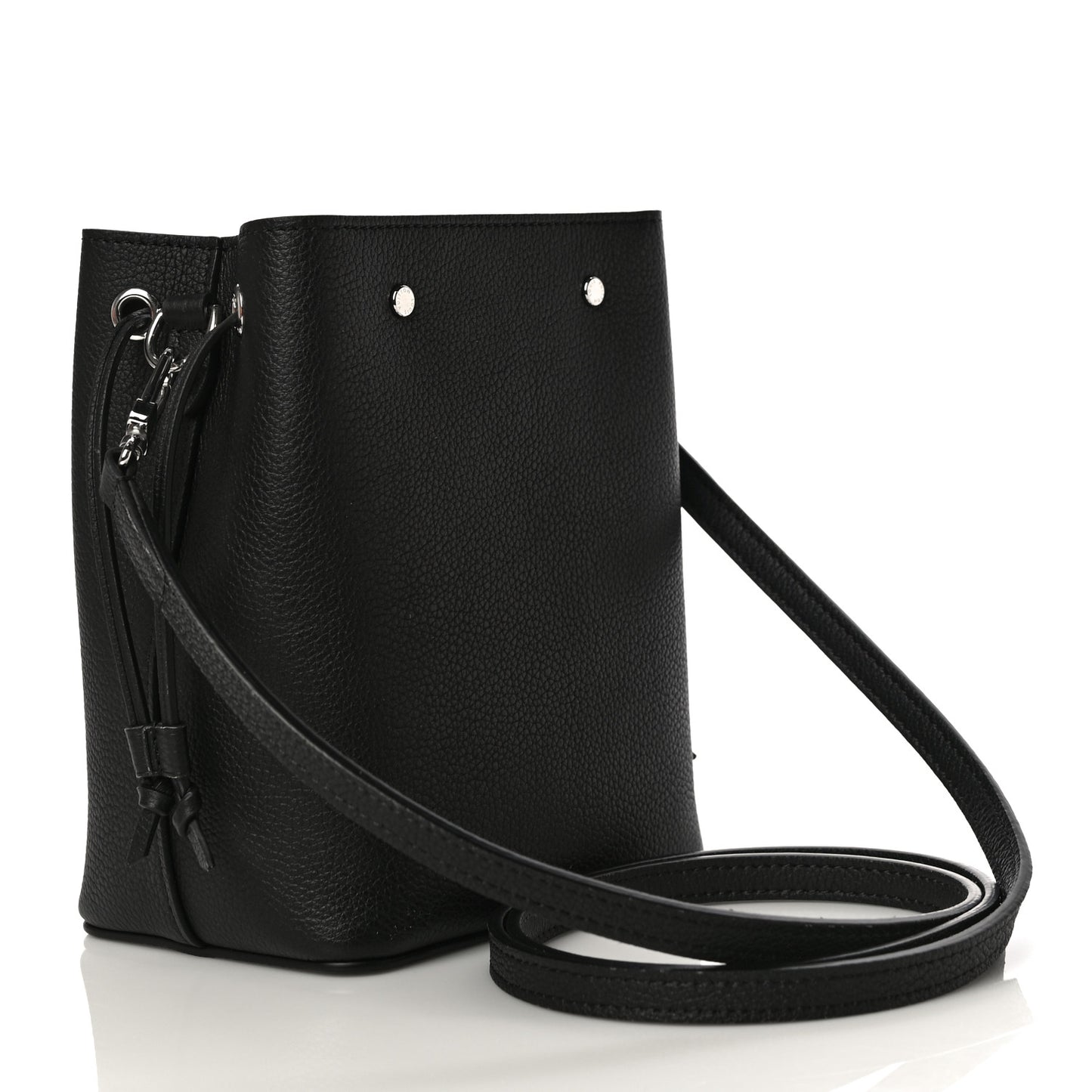 Calfskin Nano Lockme Bucket Black