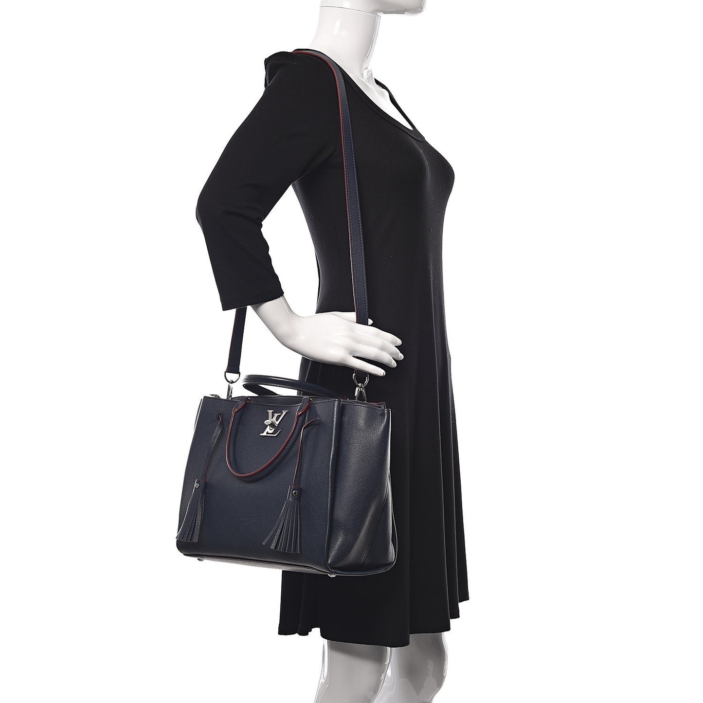 Calfskin Lockmeto Marine Rouge