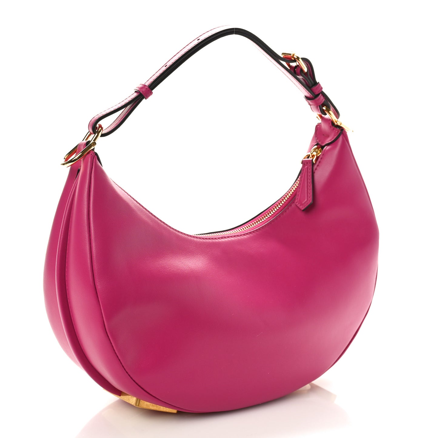 Vitello Grace Matte Small Fendigraphy Hobo Bag Ciclamino Pilar